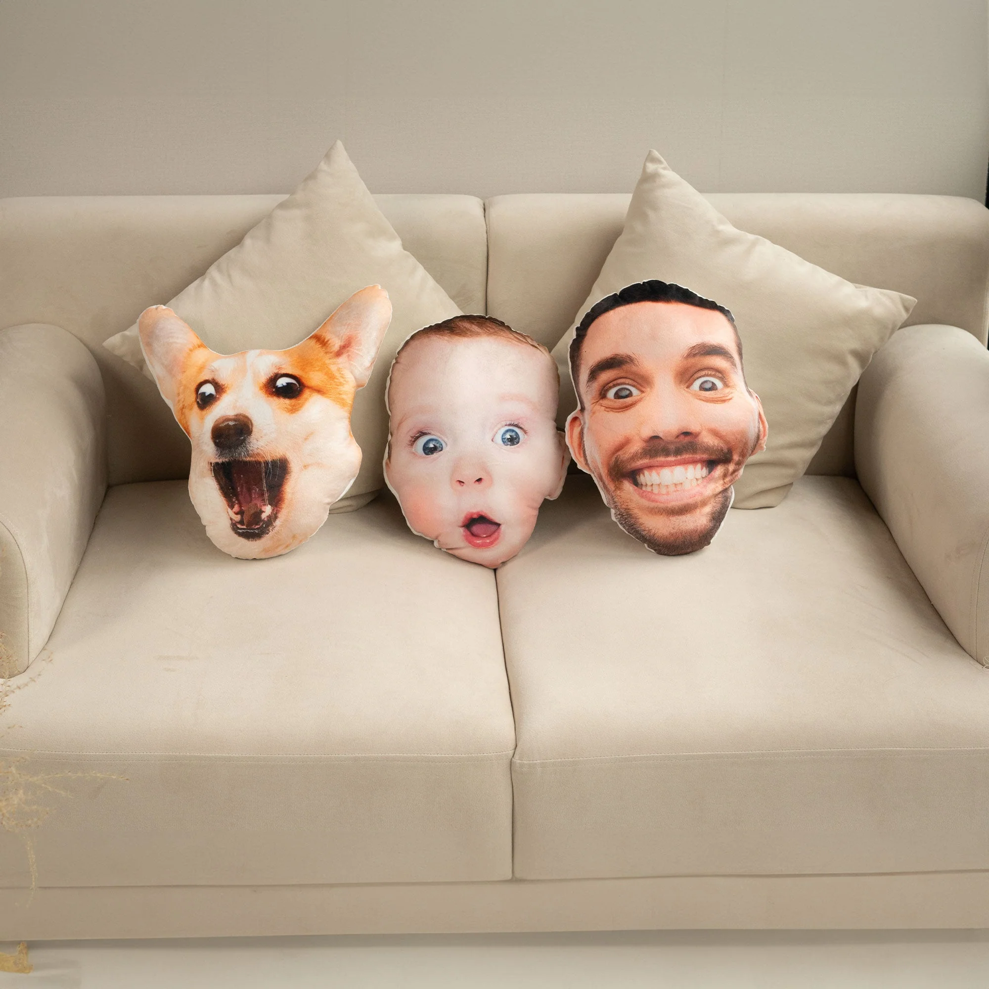 Custom Face Funny Silly Big Head - Personalized Photo Custom Shaped Pillow - Image 7