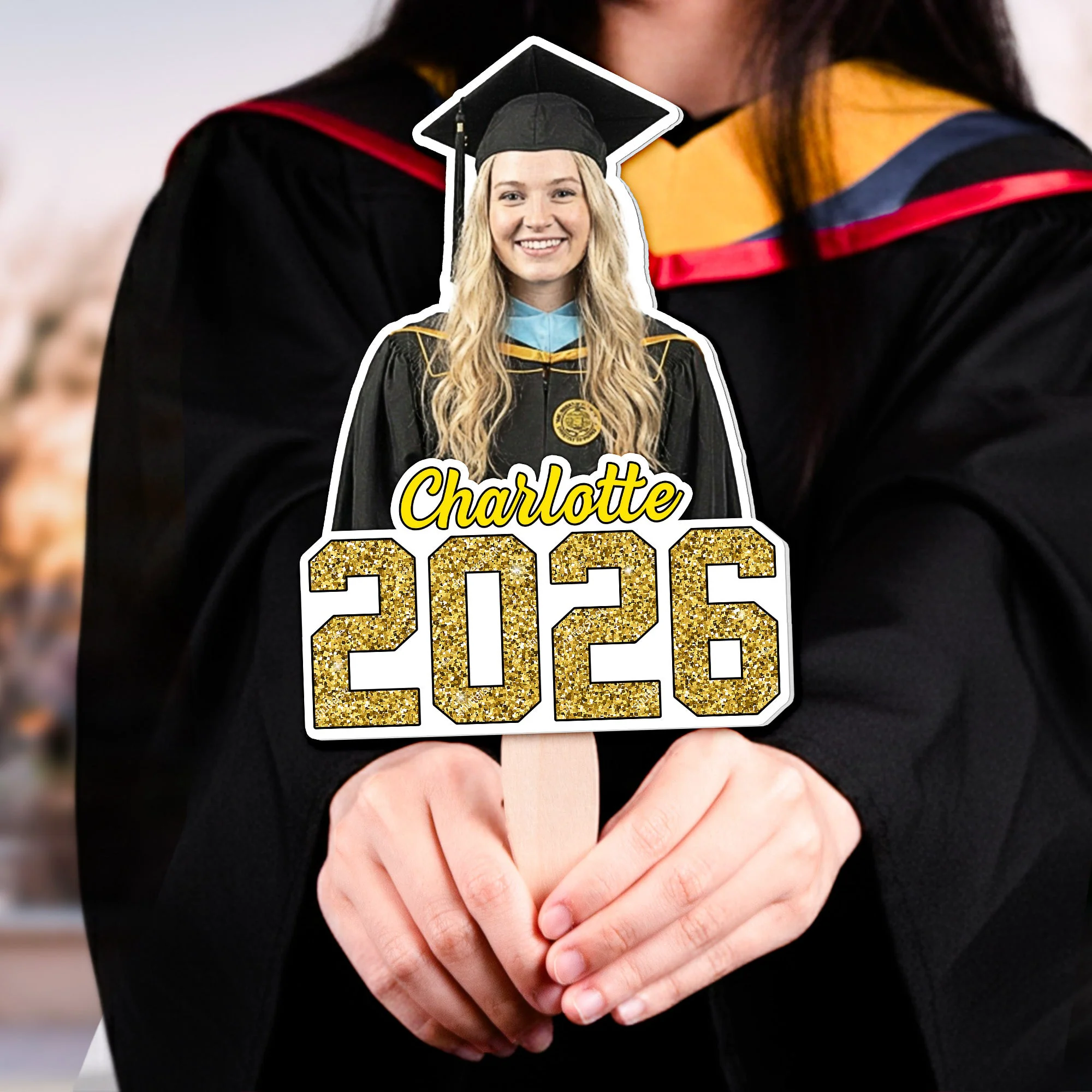 Custom Face Graduation - Personalized Graduation Fan - Image 4