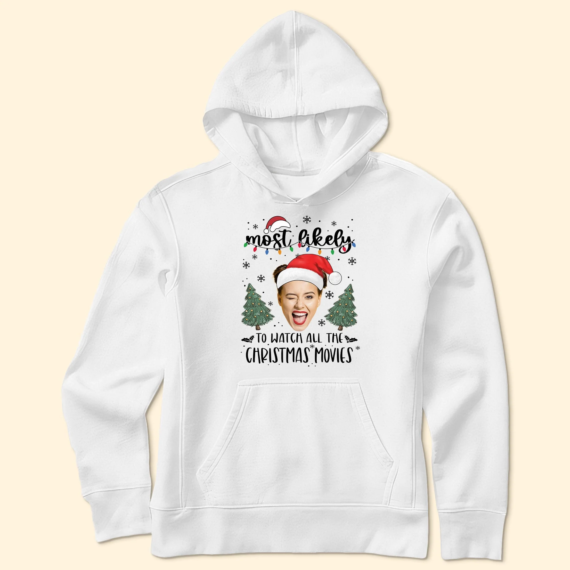 Custom Face Most Likely To Christmas - Personalized Photo Shirt - Image 6