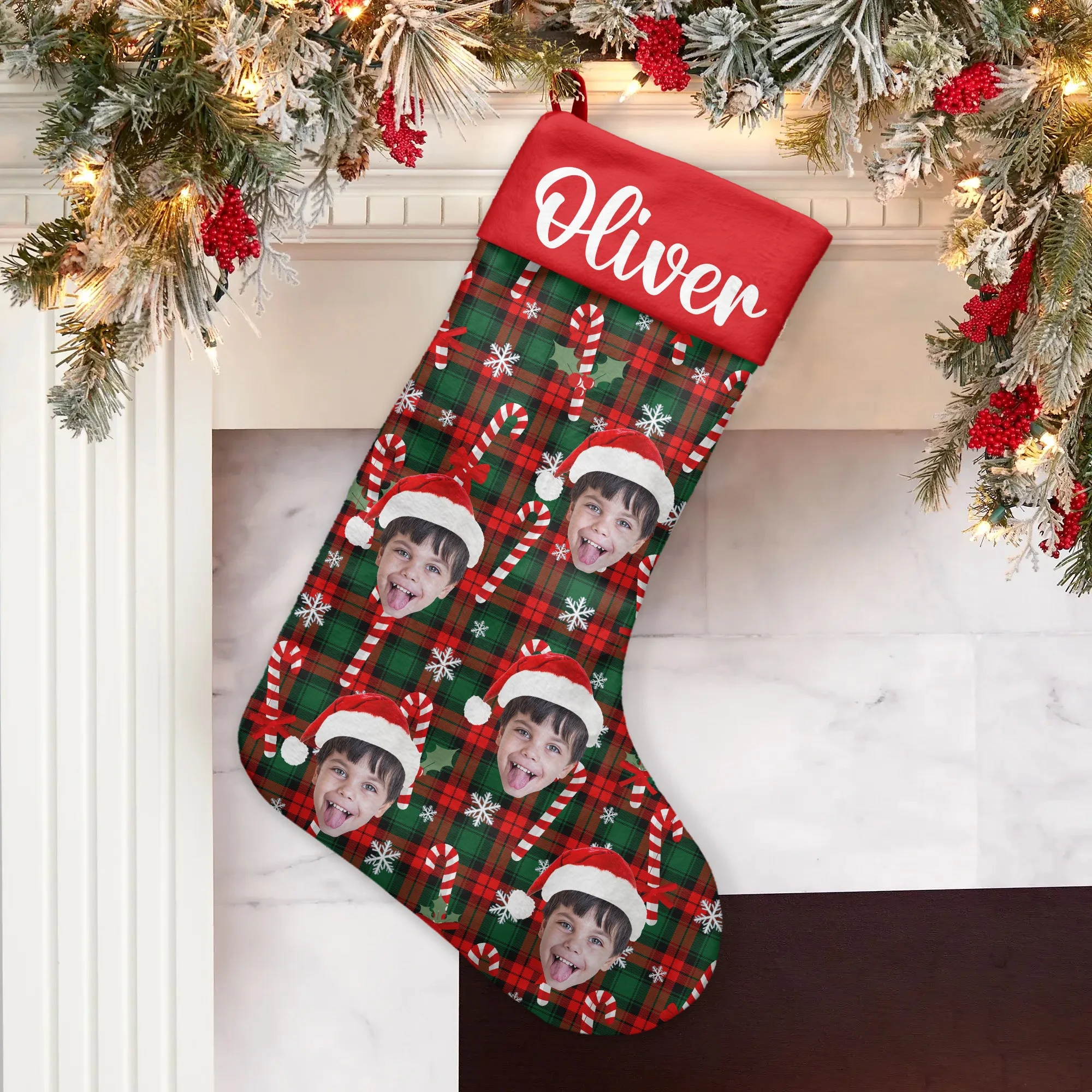 Custom Face - Personalized Photo Stocking - Image 5