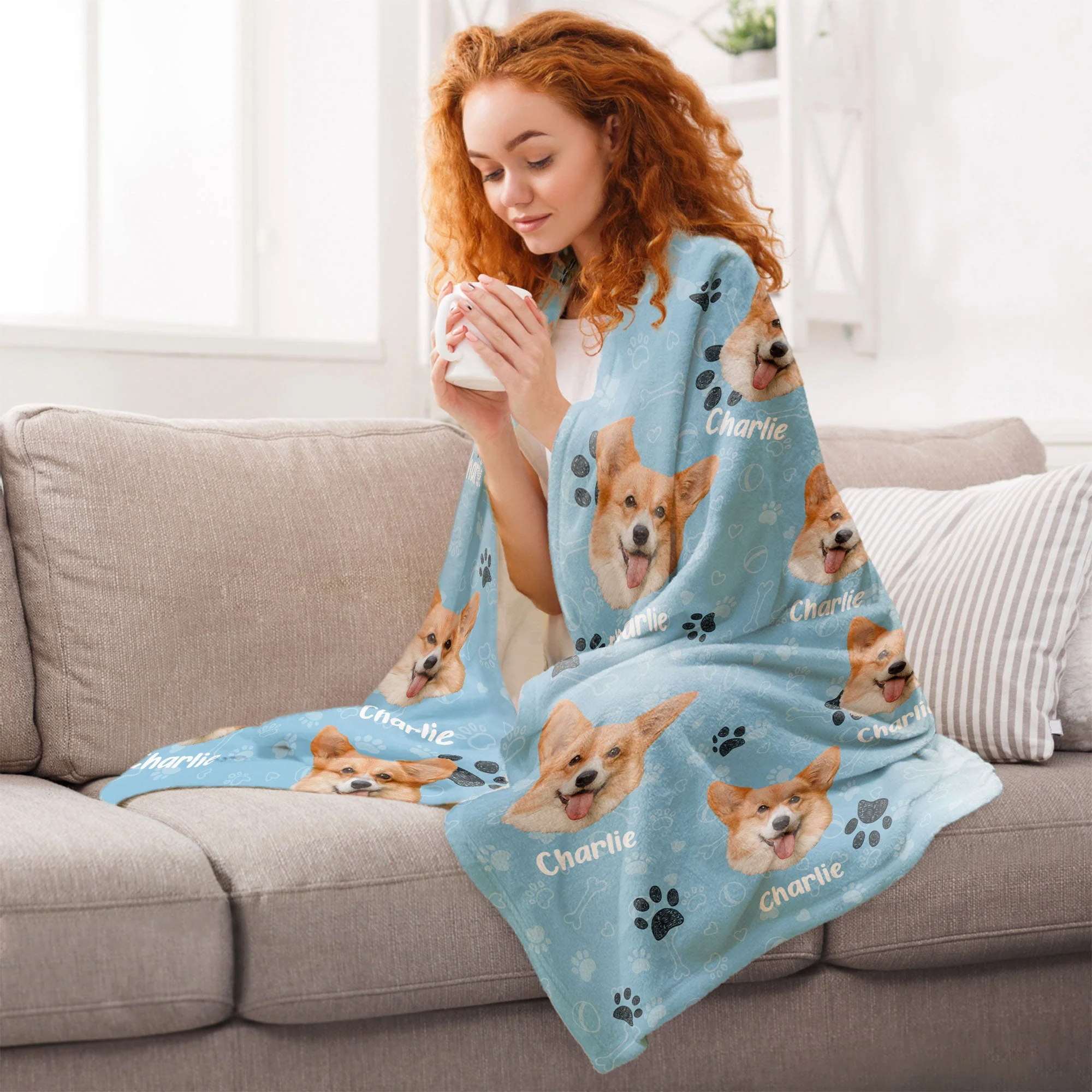 Custom Face Pet - Personalized Photo Blanket - Image 5