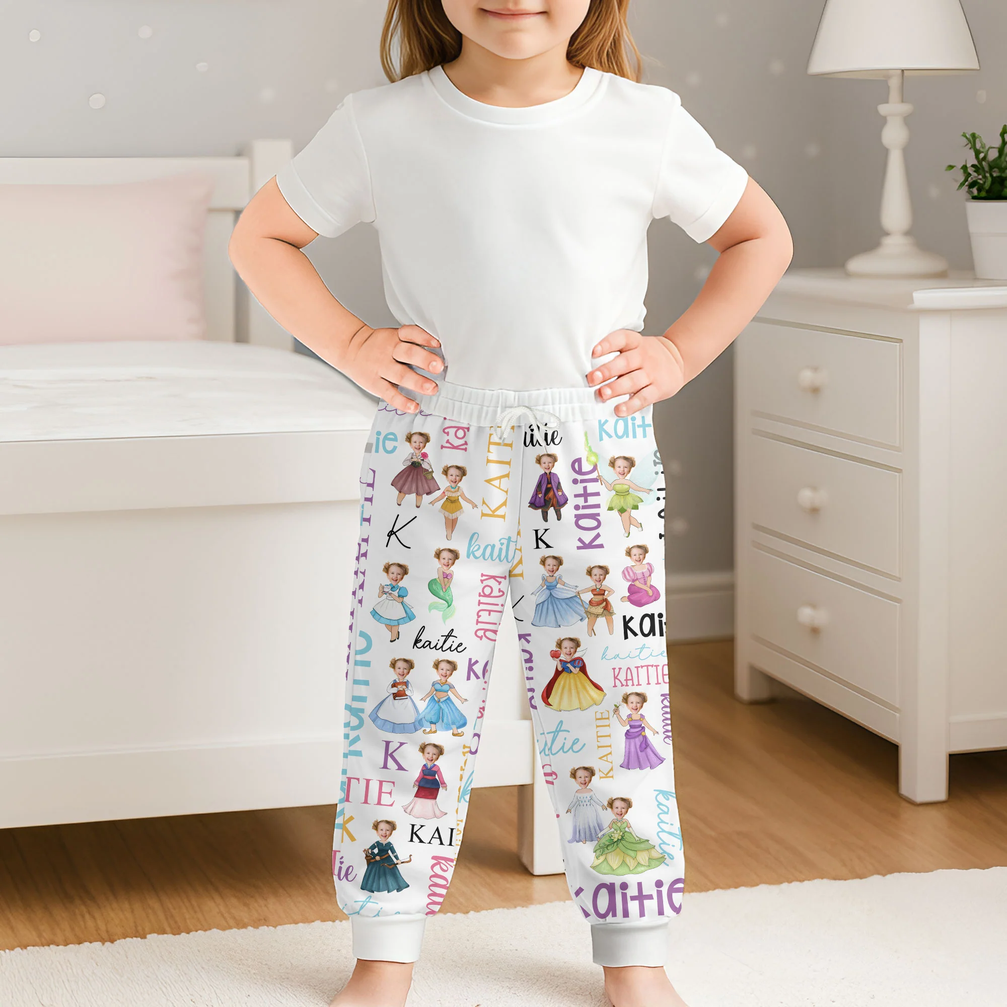 Custom Face Princess Baby - Personalized Photo Sweatpants - Image 4