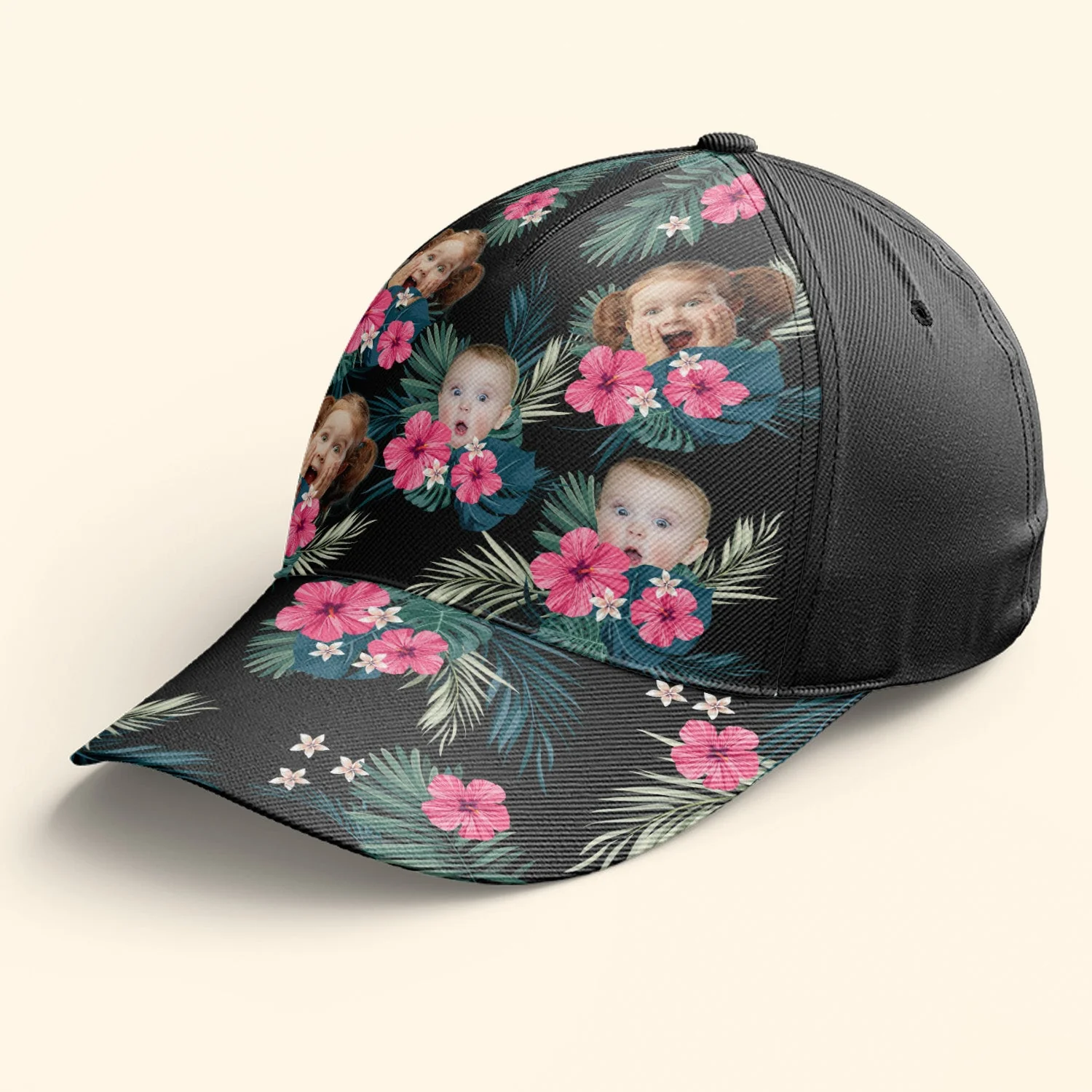 Custom Face Summer Tropical - Personalized Photo Classic Cap - Image 2