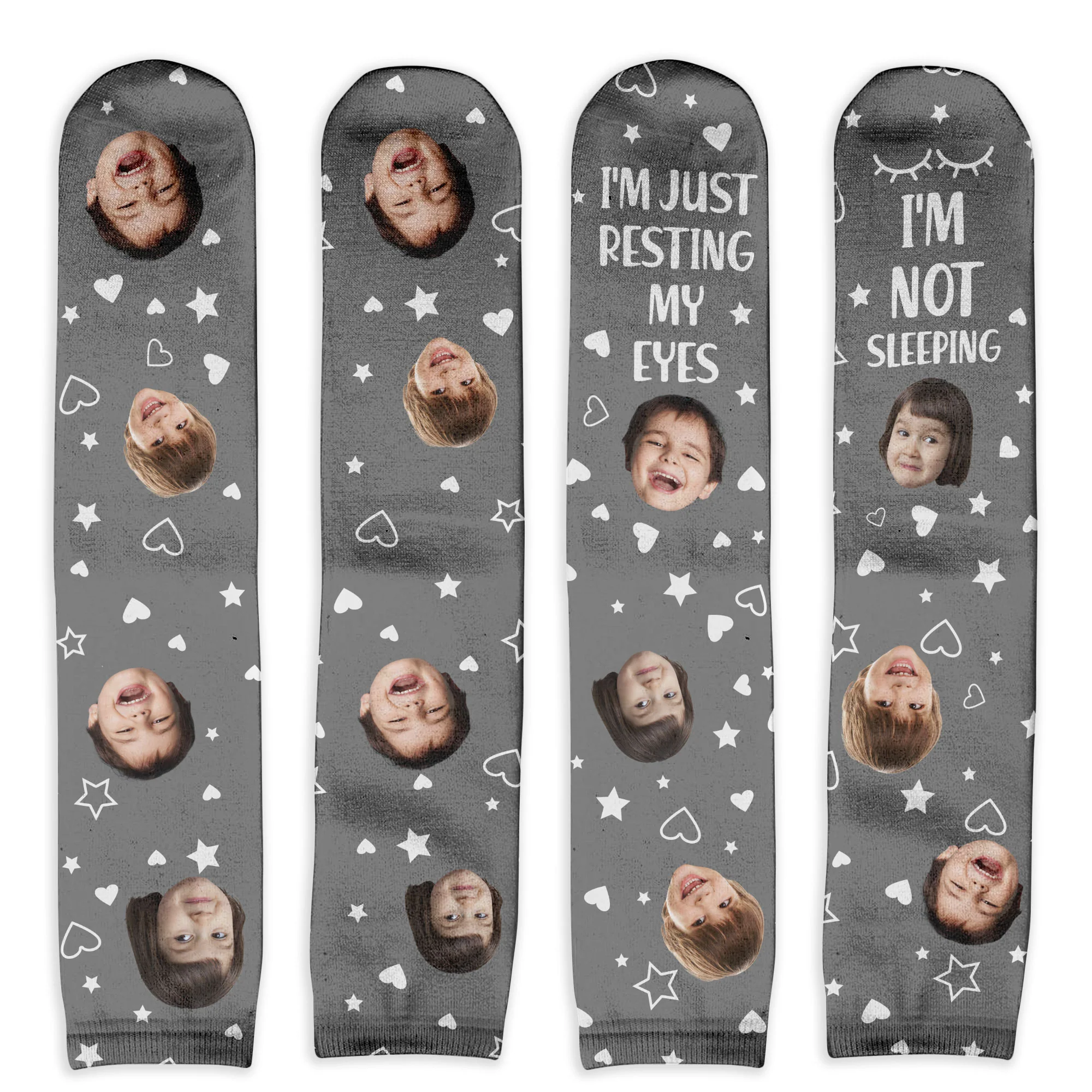 Custom Faces I'm Just Resting My Eyes Fathers Day Gifts - Personalized Photo Crew Socks - Image 9