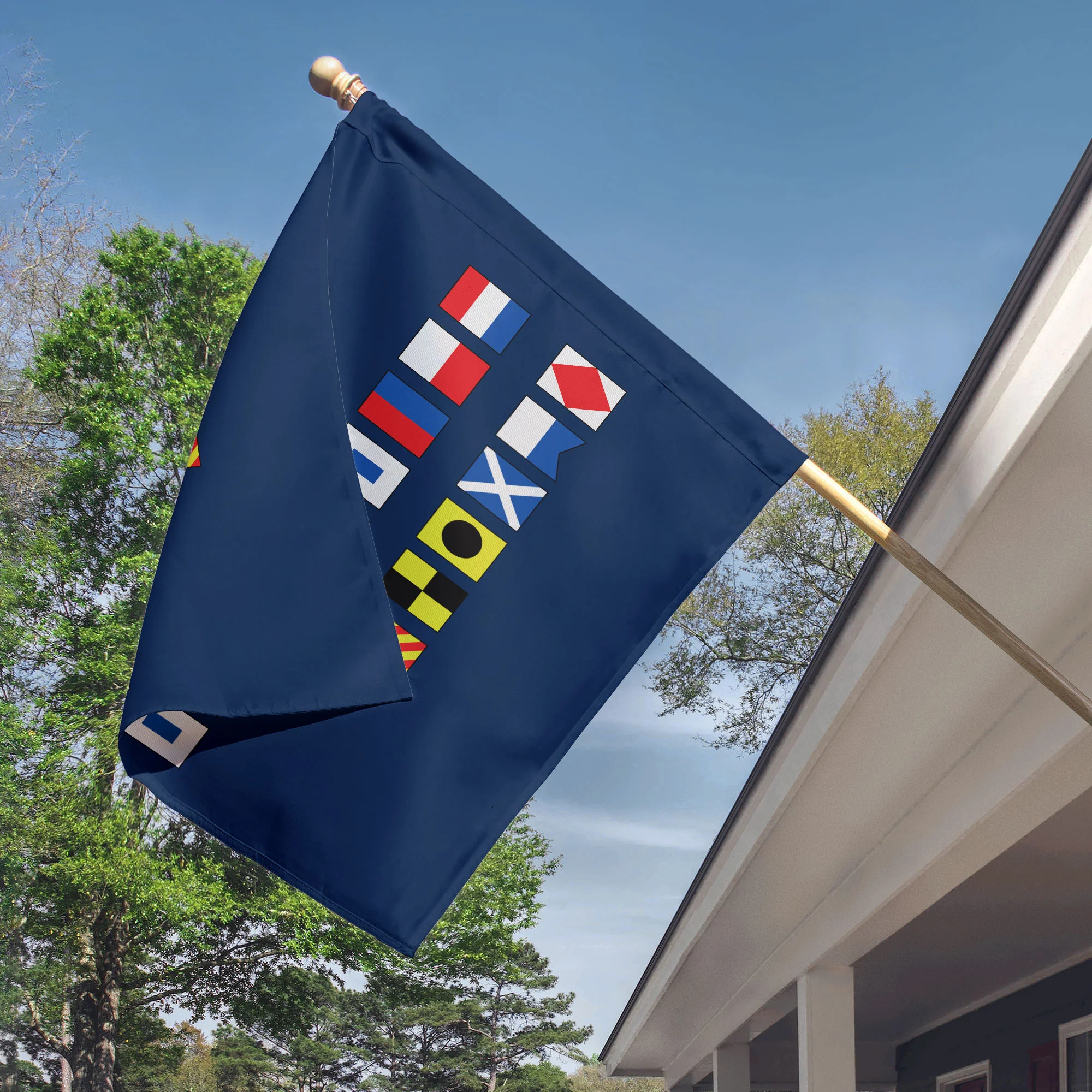 Custom Family Name In Nautical Flag - Personalized Flag - Image 4