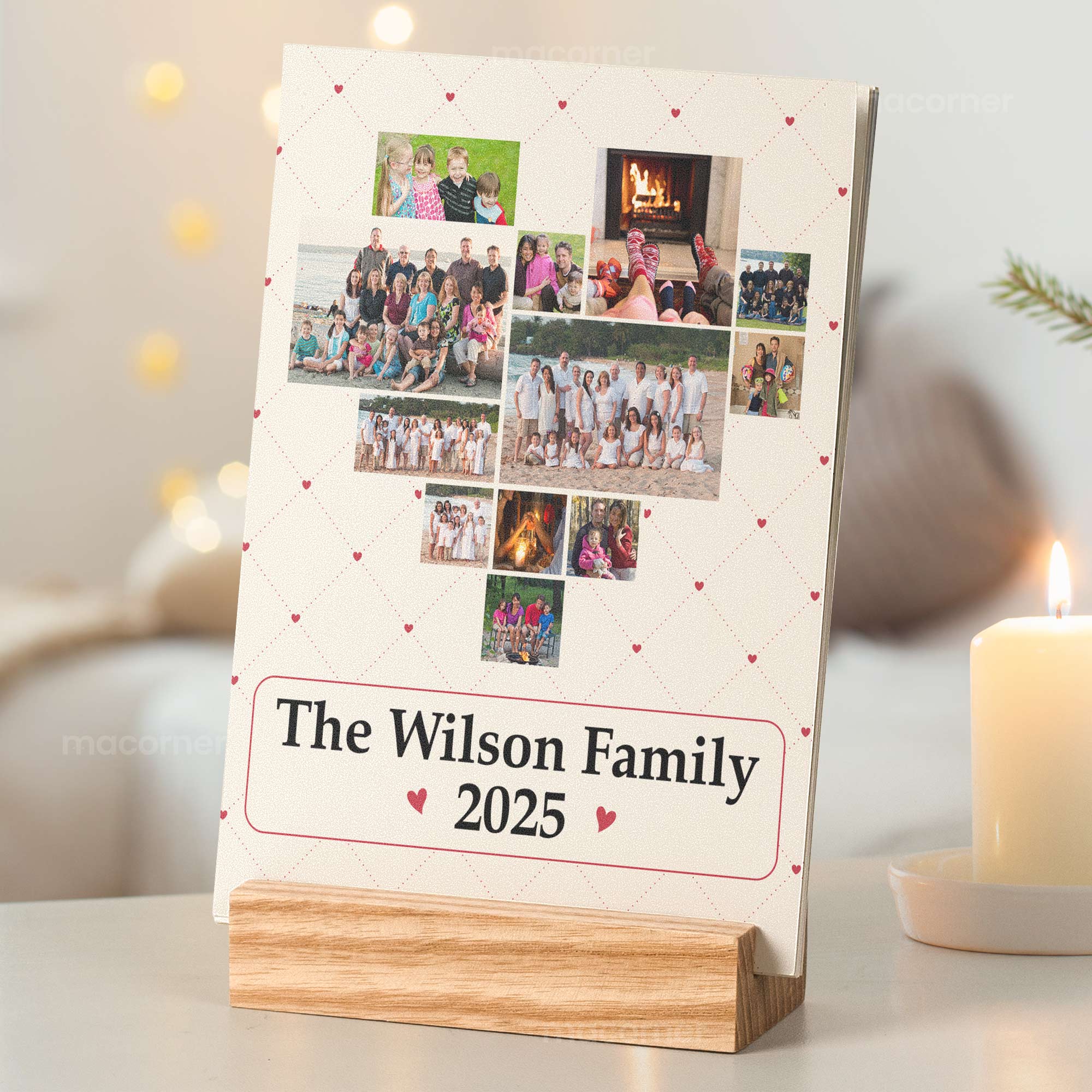 Custom Family Photo For 2025 Calendar - Personalized Photo Easel Calendar - Image 4