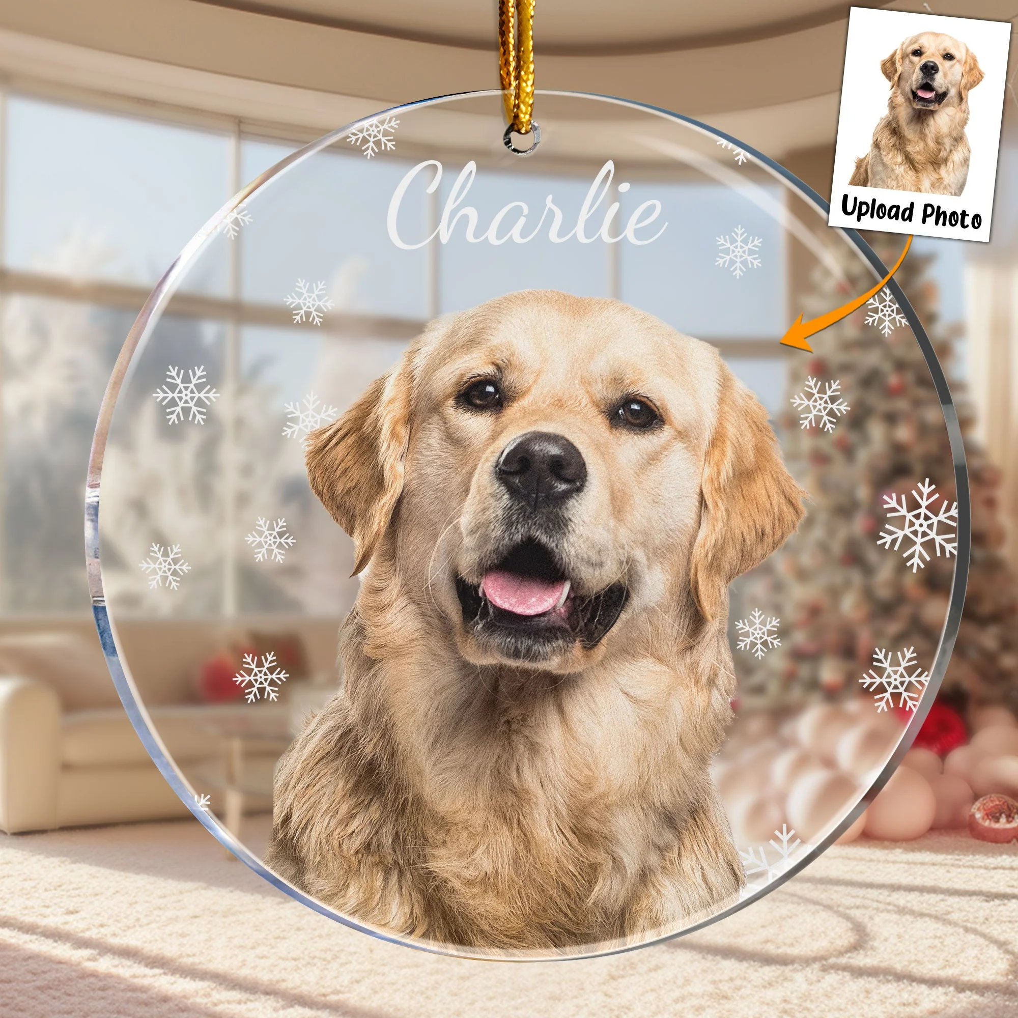 Custom Family Photo Ornament - Personalized Acrylic Photo Ornament - Image 5