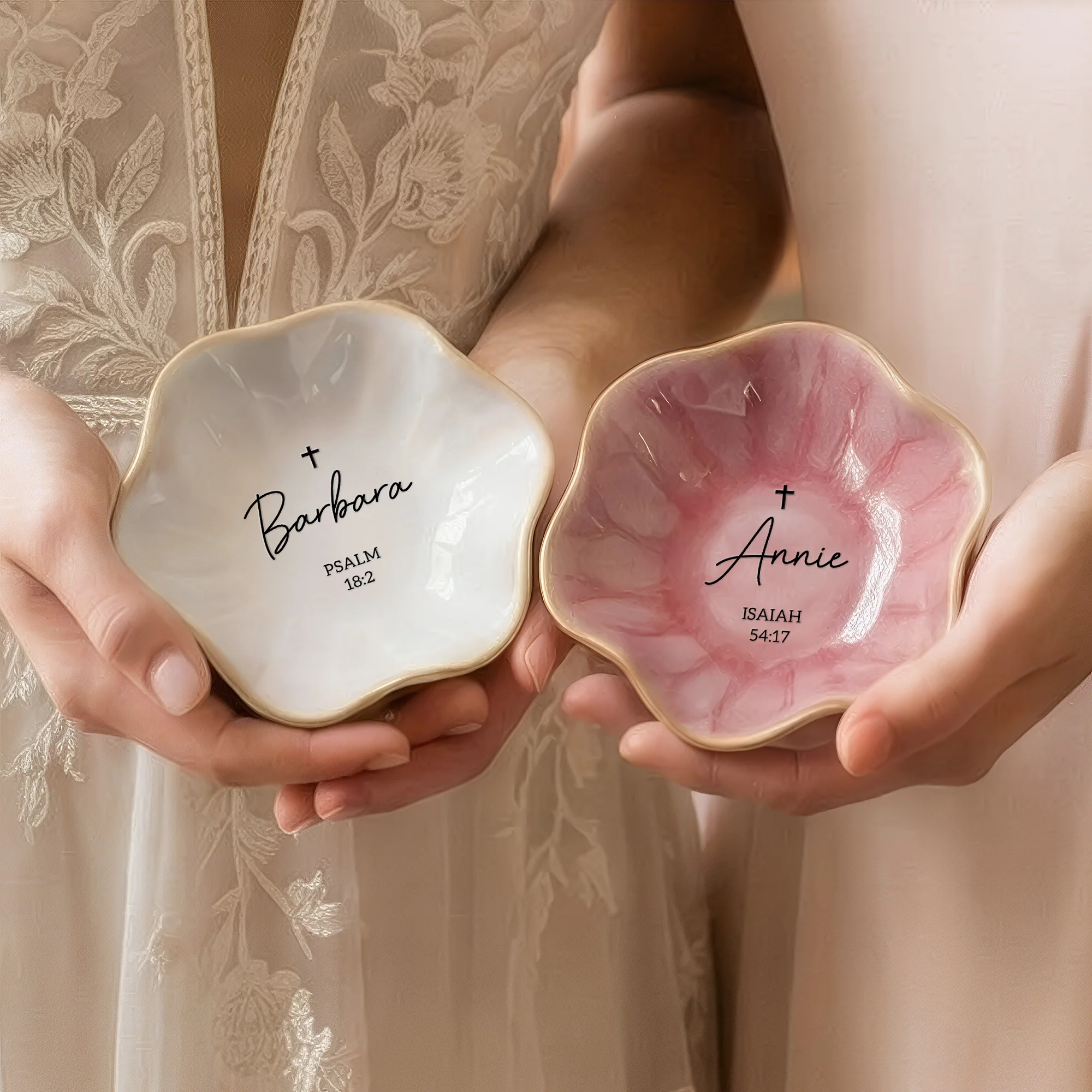 Custom Favorite Bible Verse And Name Faith Gift For Her - Personalized Jewelry Dish - Image 4