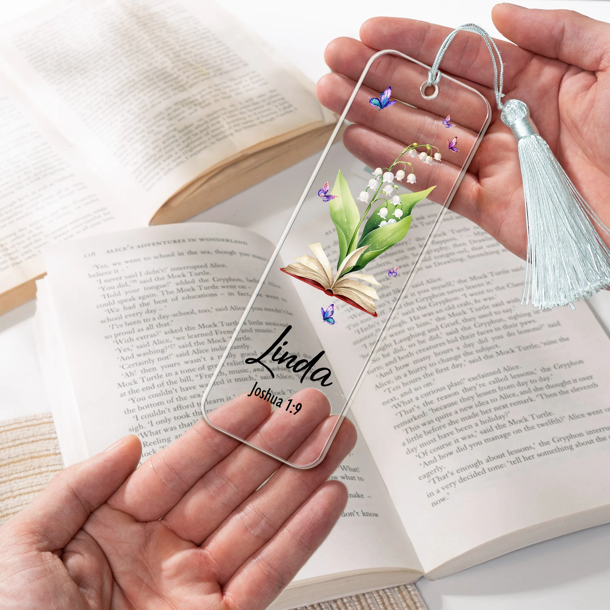 Custom Favorite Bible Verse References With Birth Flower - Custom Acrylic Bookmark - Image 3