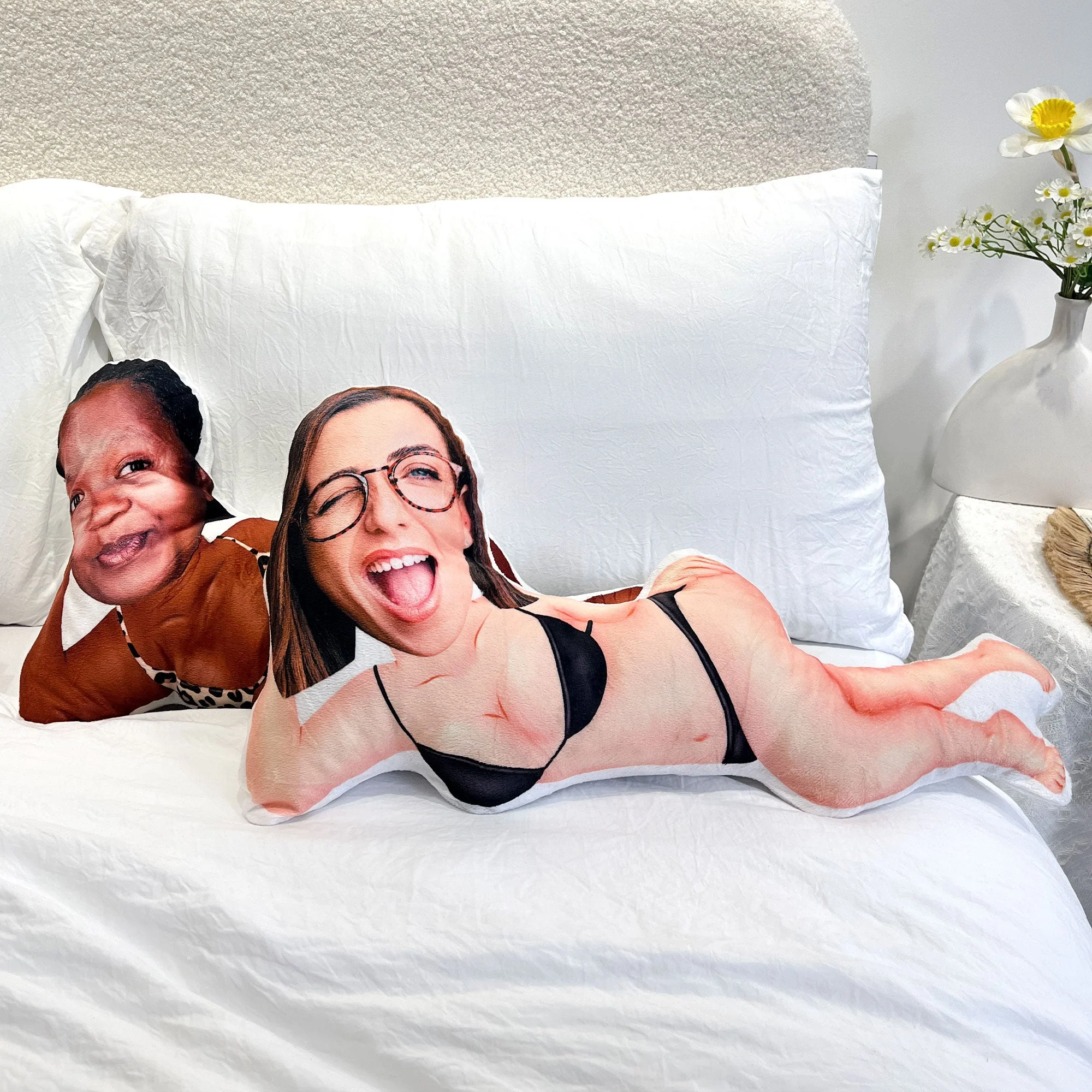 Custom Funny Face Wife Gifts - Custom Shaped Photo Pillow - Gift For Wife - Image 2