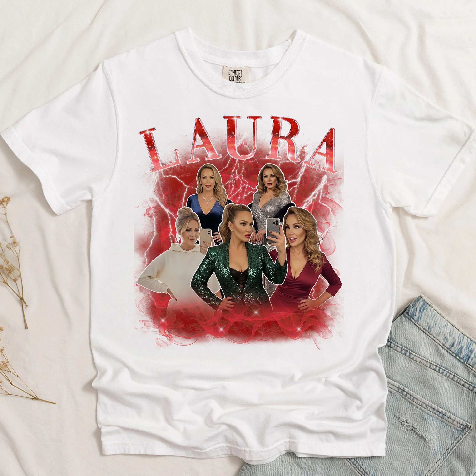 Custom Funny Girlfriend - Gift For Boyfriend, Husband - Personalized Photo Comfort Tee - Image 5