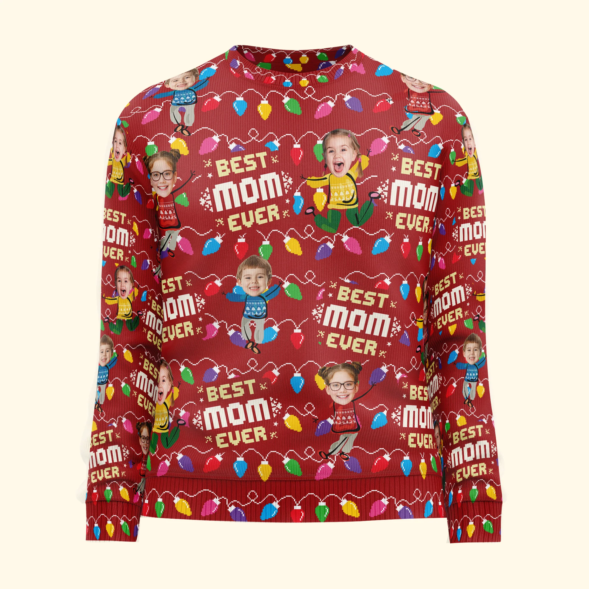 Custom Kid Face - Christmas Time - Personalized Photo Ugly Sweater - Image 4