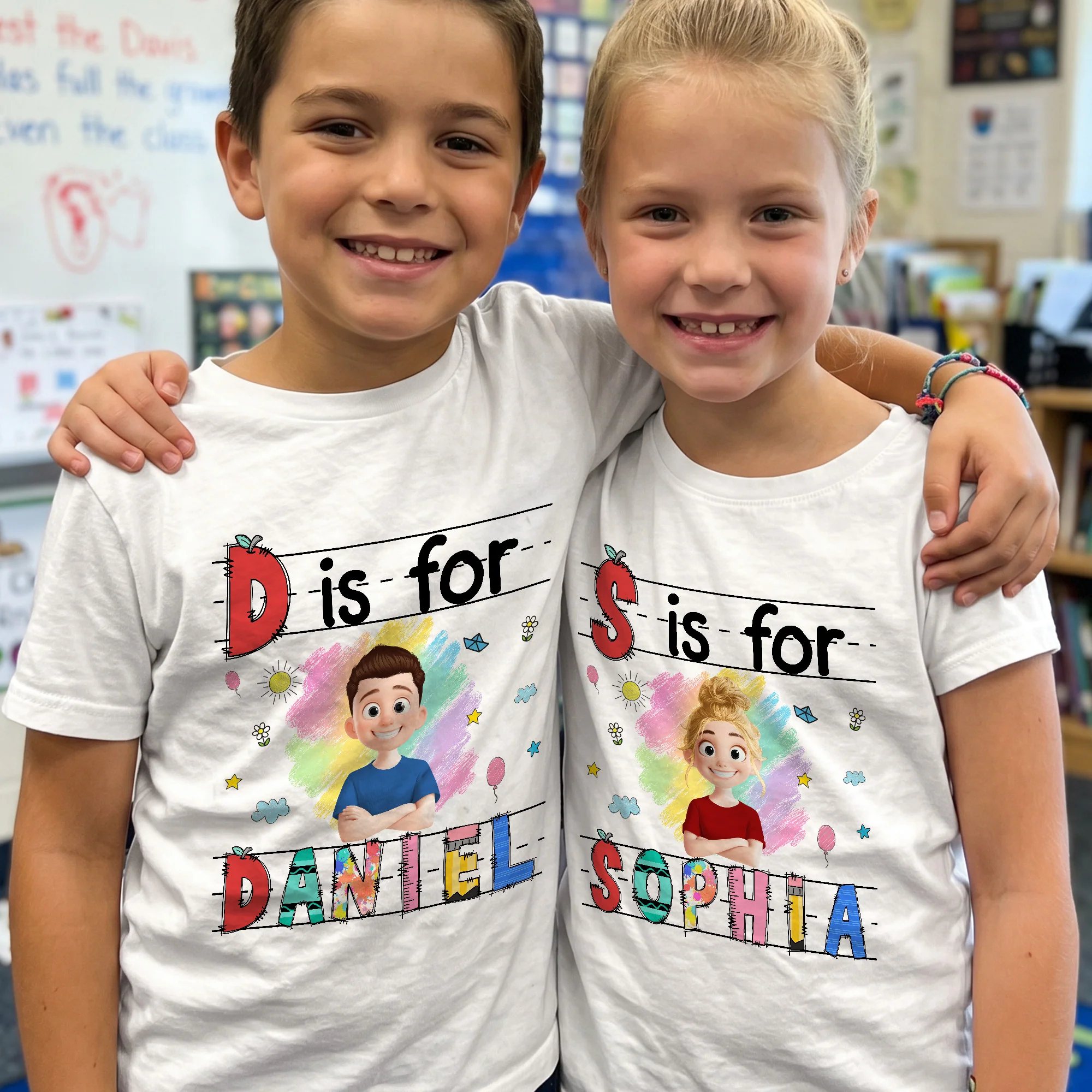 Custom Kids Name Back To School - Personalized Shirt - Image 2