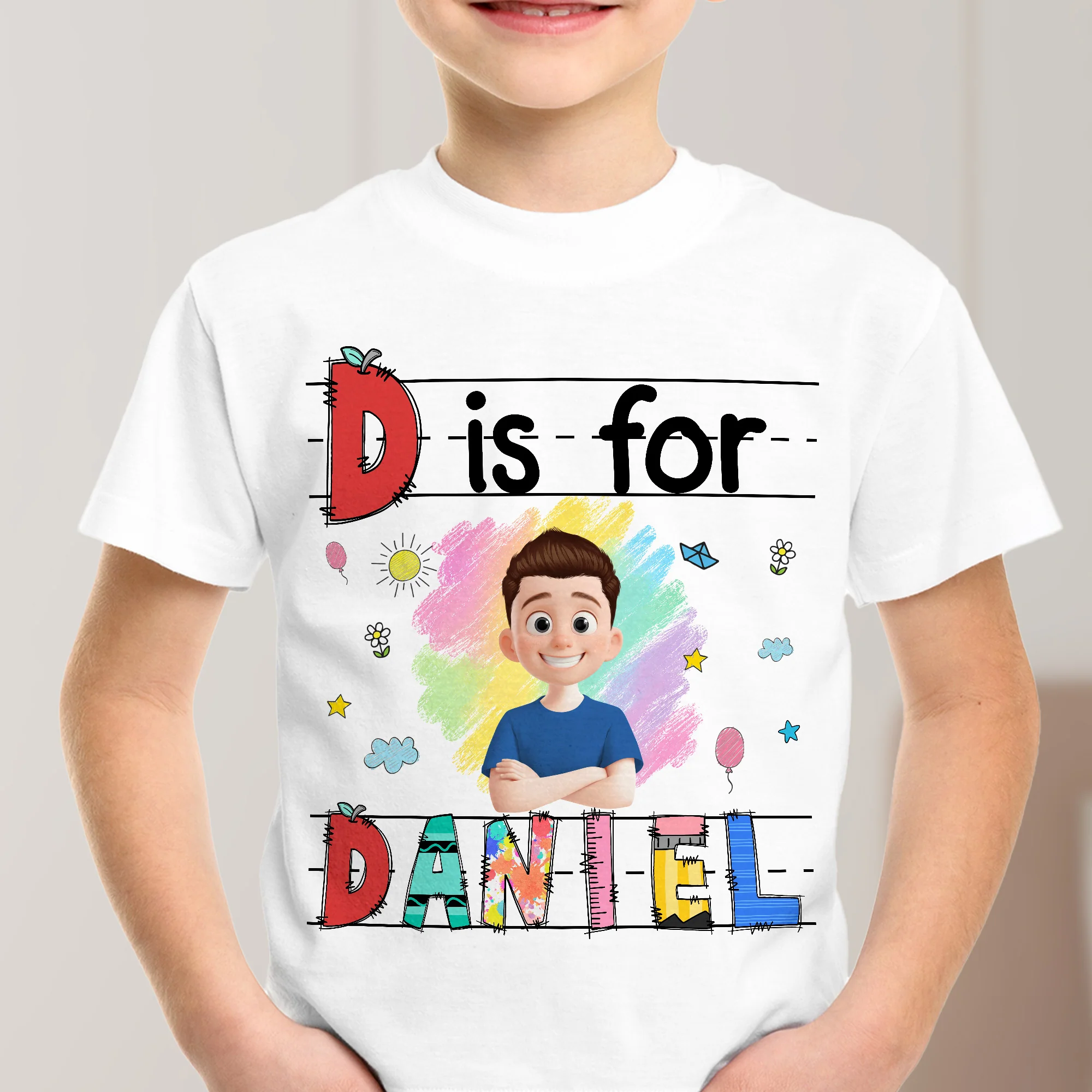 Custom Kids Name Back To School - Personalized Shirt - Image 3