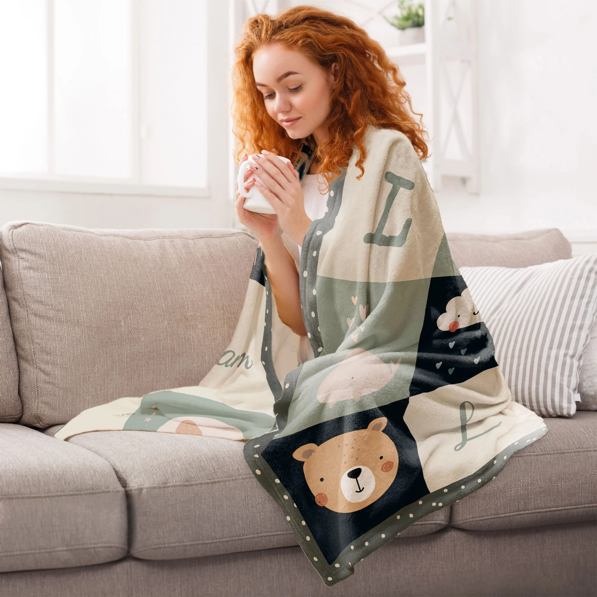 Custom Letter Is For Name - Personalized Blanket - Image 6