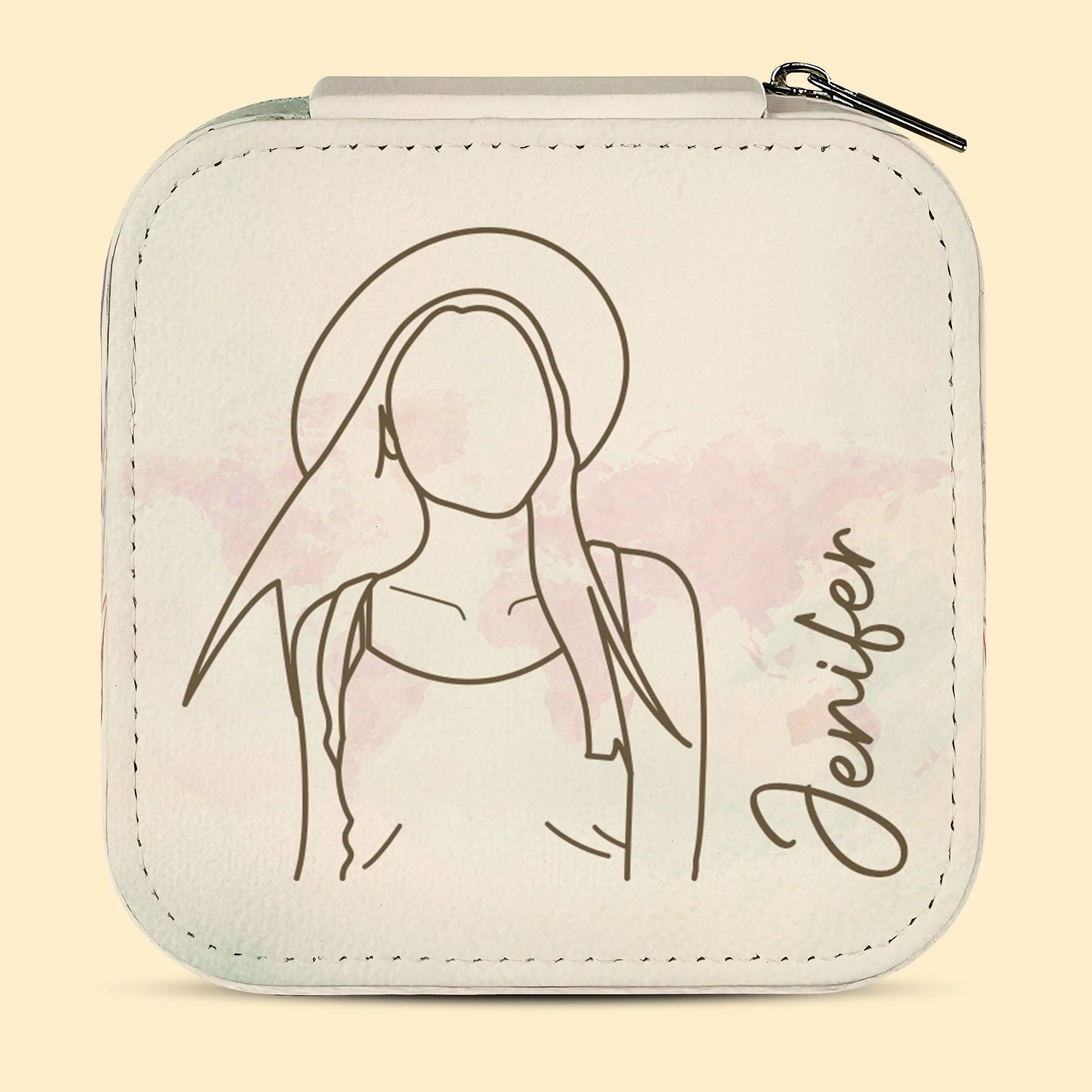 Custom Line Drawing - Personalized Photo Jewelry Box - Image 4