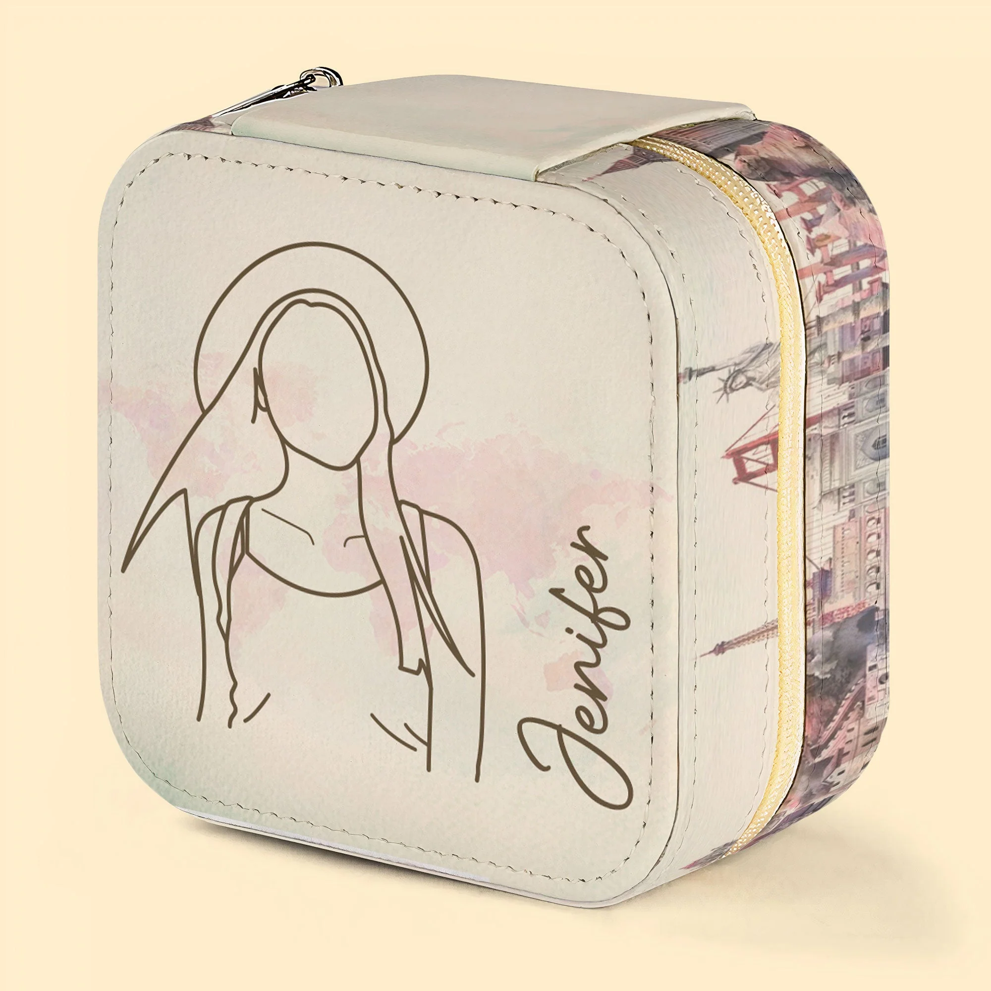 Custom Line Drawing - Personalized Photo Jewelry Box - Image 5