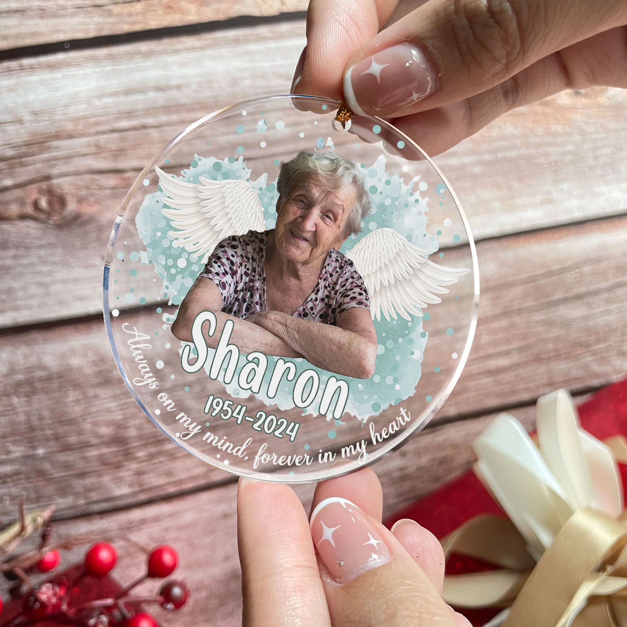 Custom Loved Ones Face - Personalized Acrylic Photo Ornament - Image 4