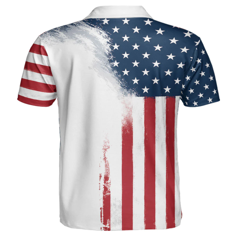Custom Monogram, American Flag, USA 250th - Personalized Polo Shirt - Image 4