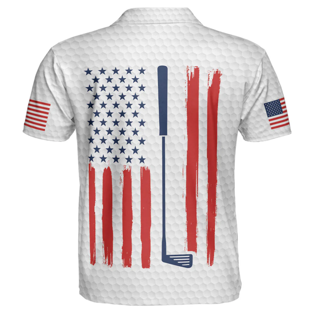 Custom Monogram For Golf Player, Golf Lover, Usa 250Th Birthday - Personalized Polo Shirt - Image 5