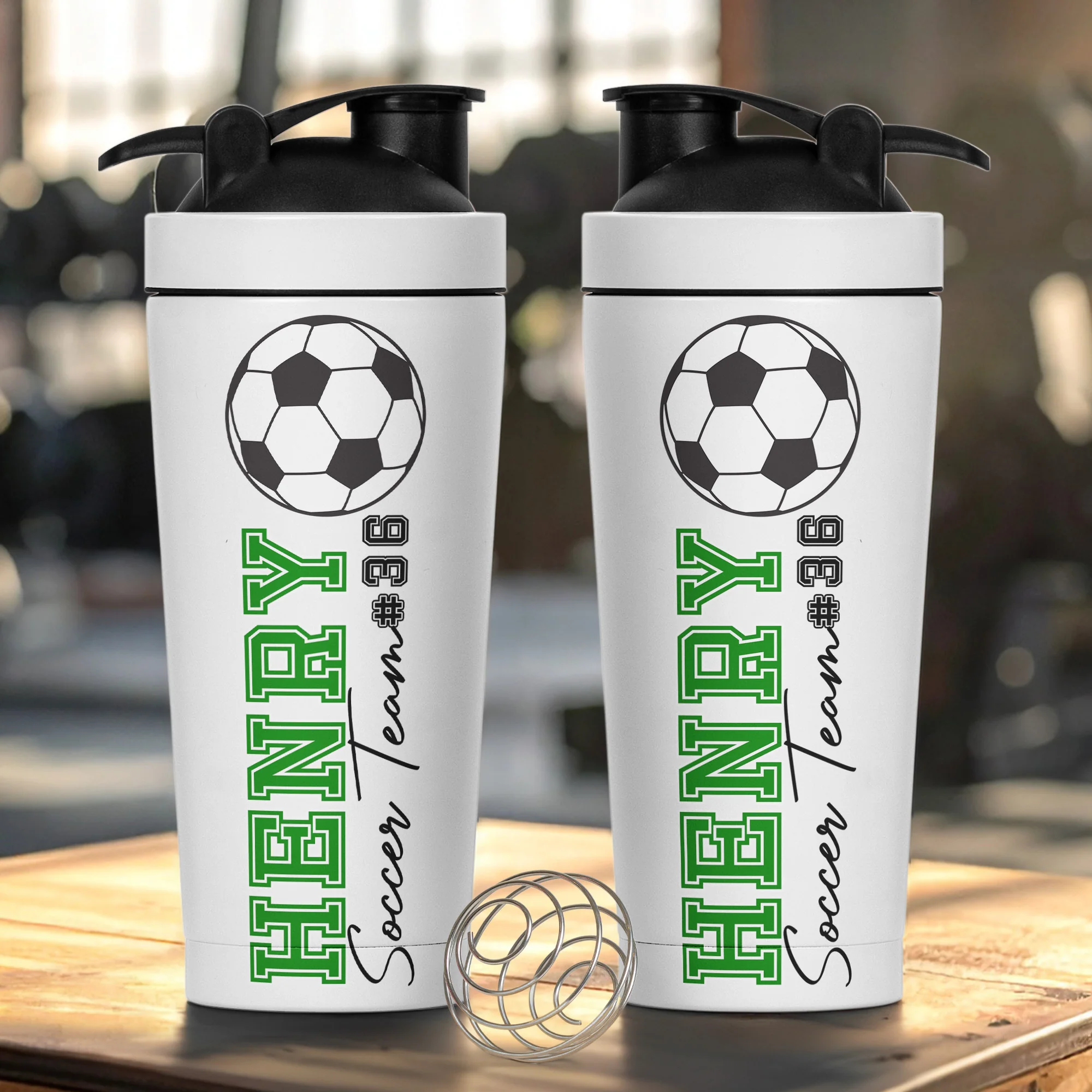 Custom Name And Number, American Football, Sport - Personalized Protein Shaker - Image 3