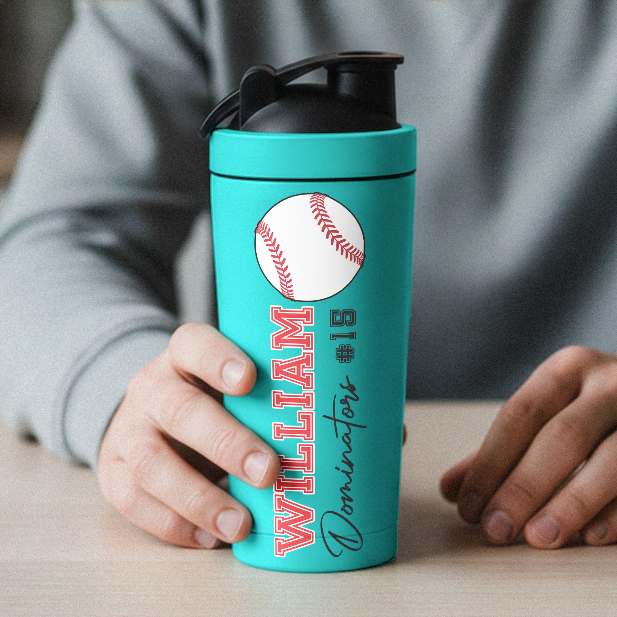 Custom Name And Number, American Football, Sport - Personalized Protein Shaker - Image 6