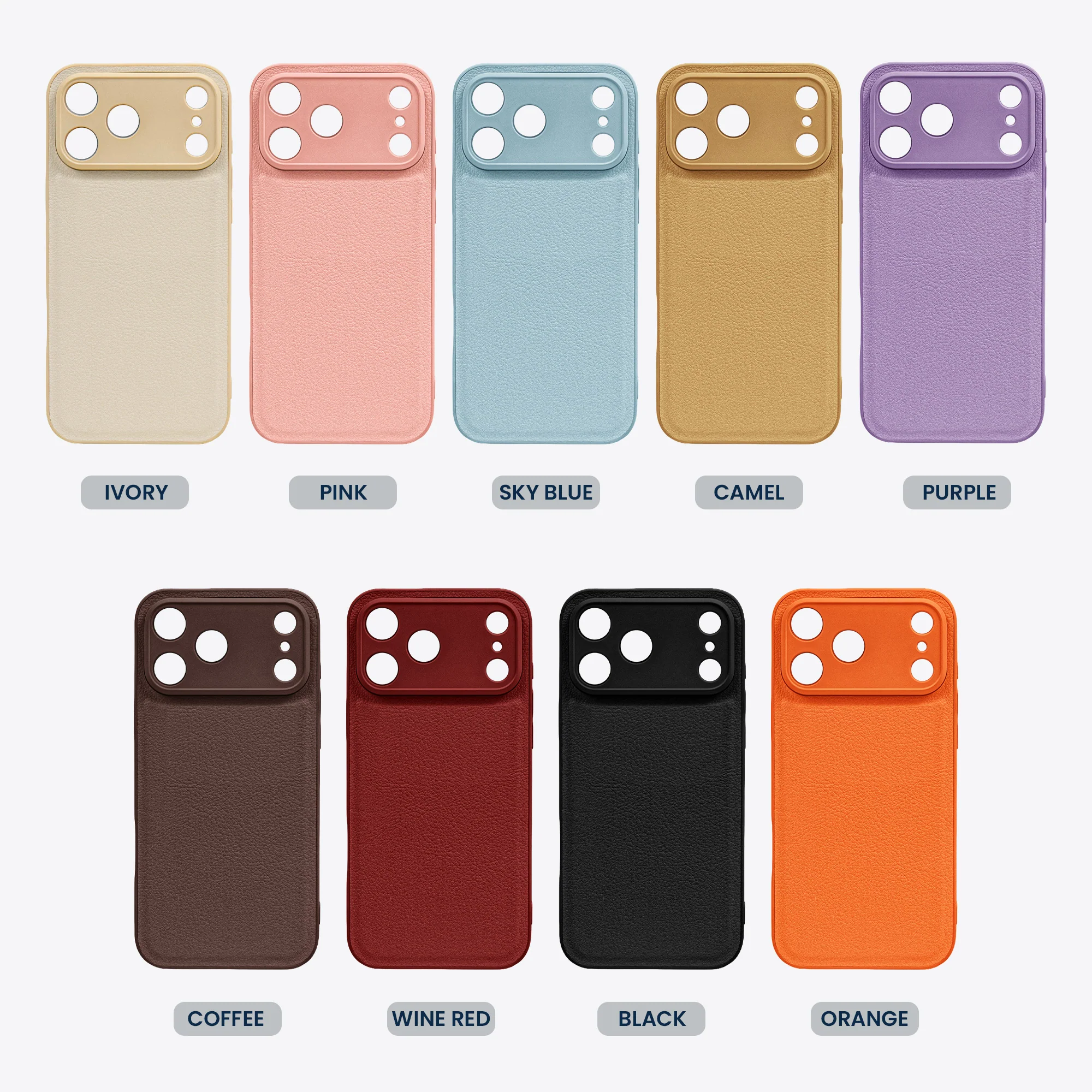 Custom Name Birth Flower For Her - Personalized Leather Phone Case - Image 3