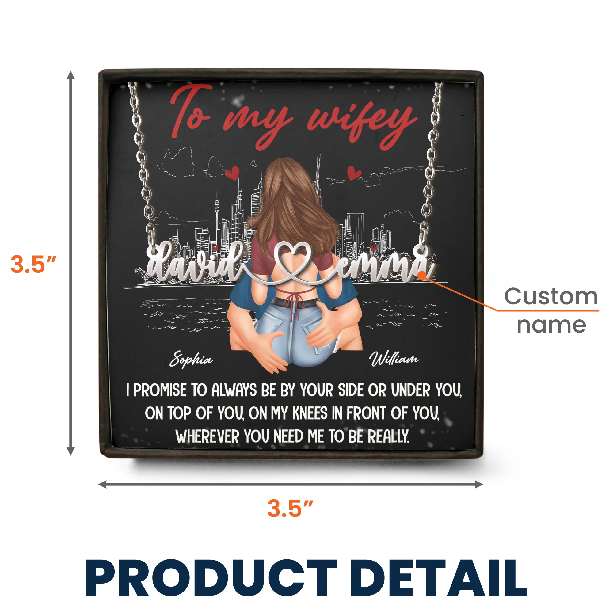 Custom Name Couple You're Sexy I Appreciate You - Custom Name Necklace - Image 4