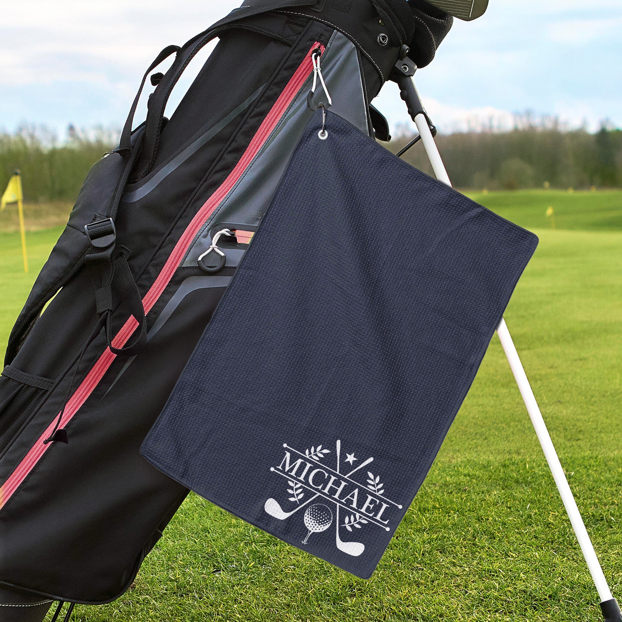 Custom Name For Golfers, Dad, Husband, Buddies, Golf Lovers - Personalized Golf Towel - Image 2