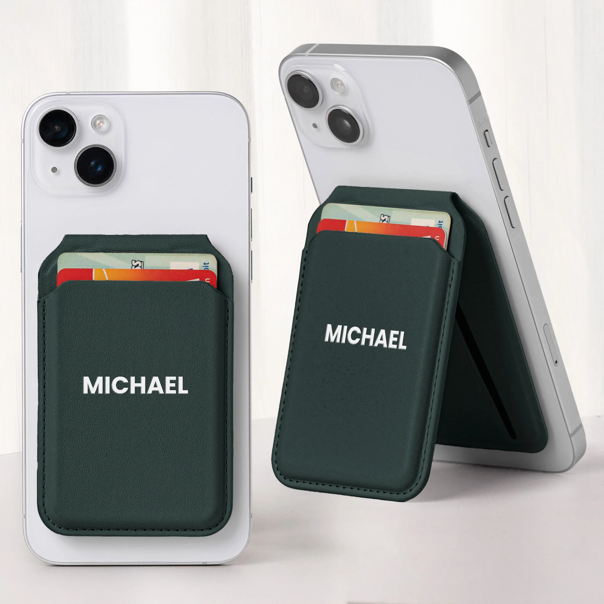 Custom Name Gift For Him Gift For Her - Personalized Wallet Compatible With Magsafe - Image 2