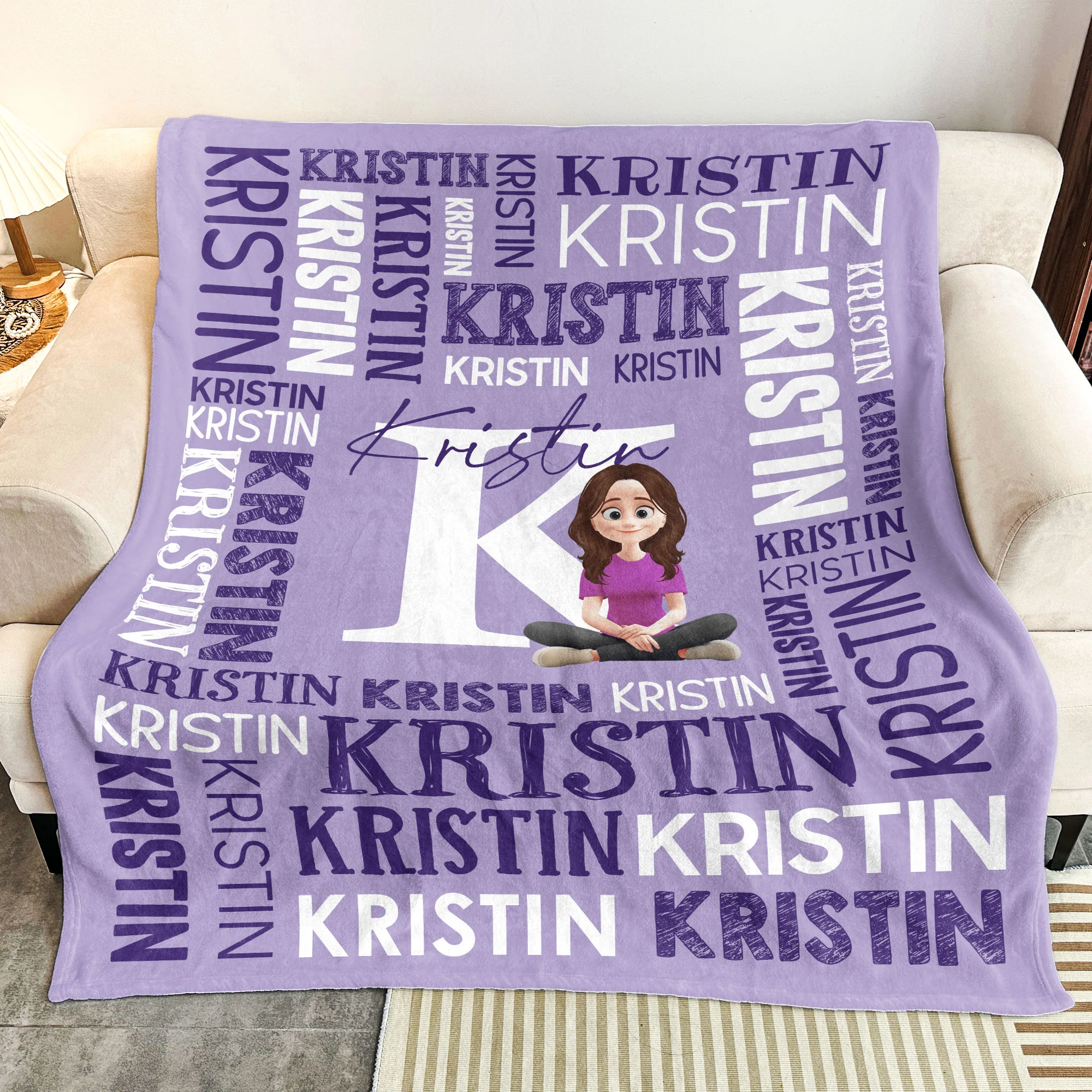 Custom Name Gift For Self Daughter Granddaughter - Personalized Blanket - Image 3
