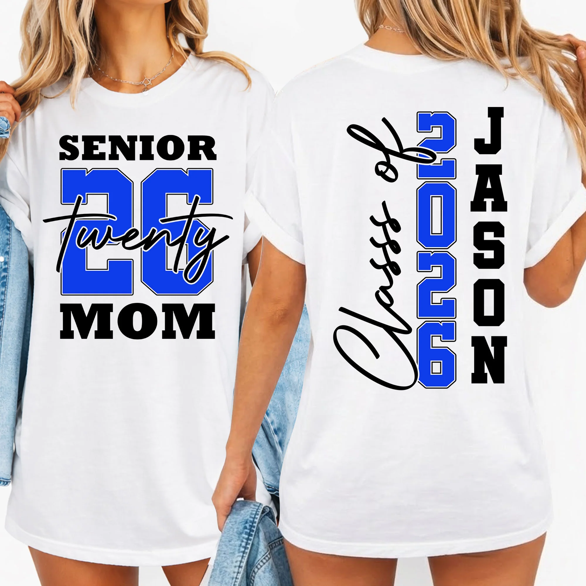 Custom Name Senior Mom - Personalized Shirt - Image 2