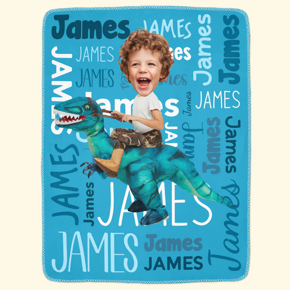 Custom Name Swaddle For Kids, Grandkids - Personalized Kid Photo Blanket - Image 6