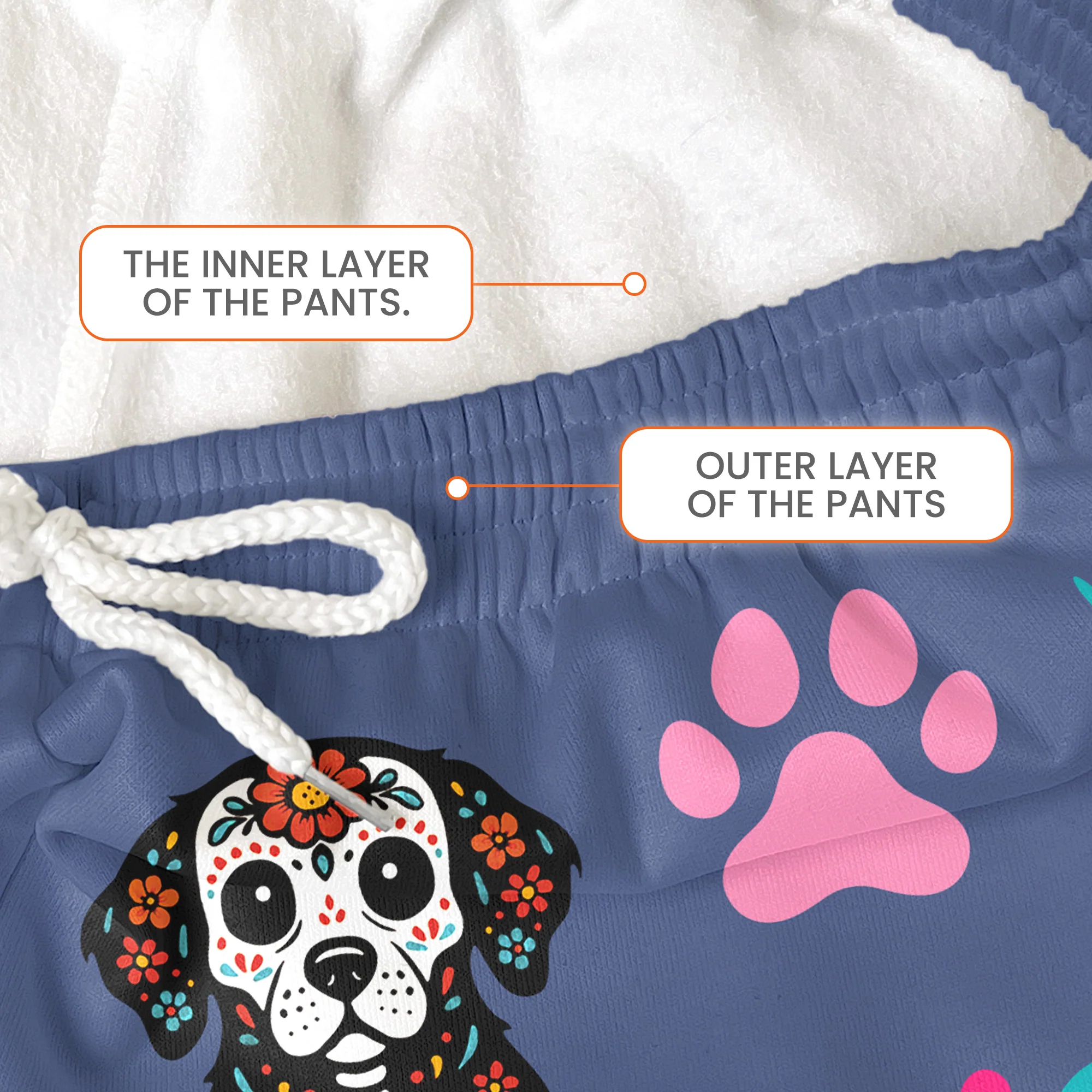 Custom Pet Day Of The Dead - Personalized Sweatpants - Image 3