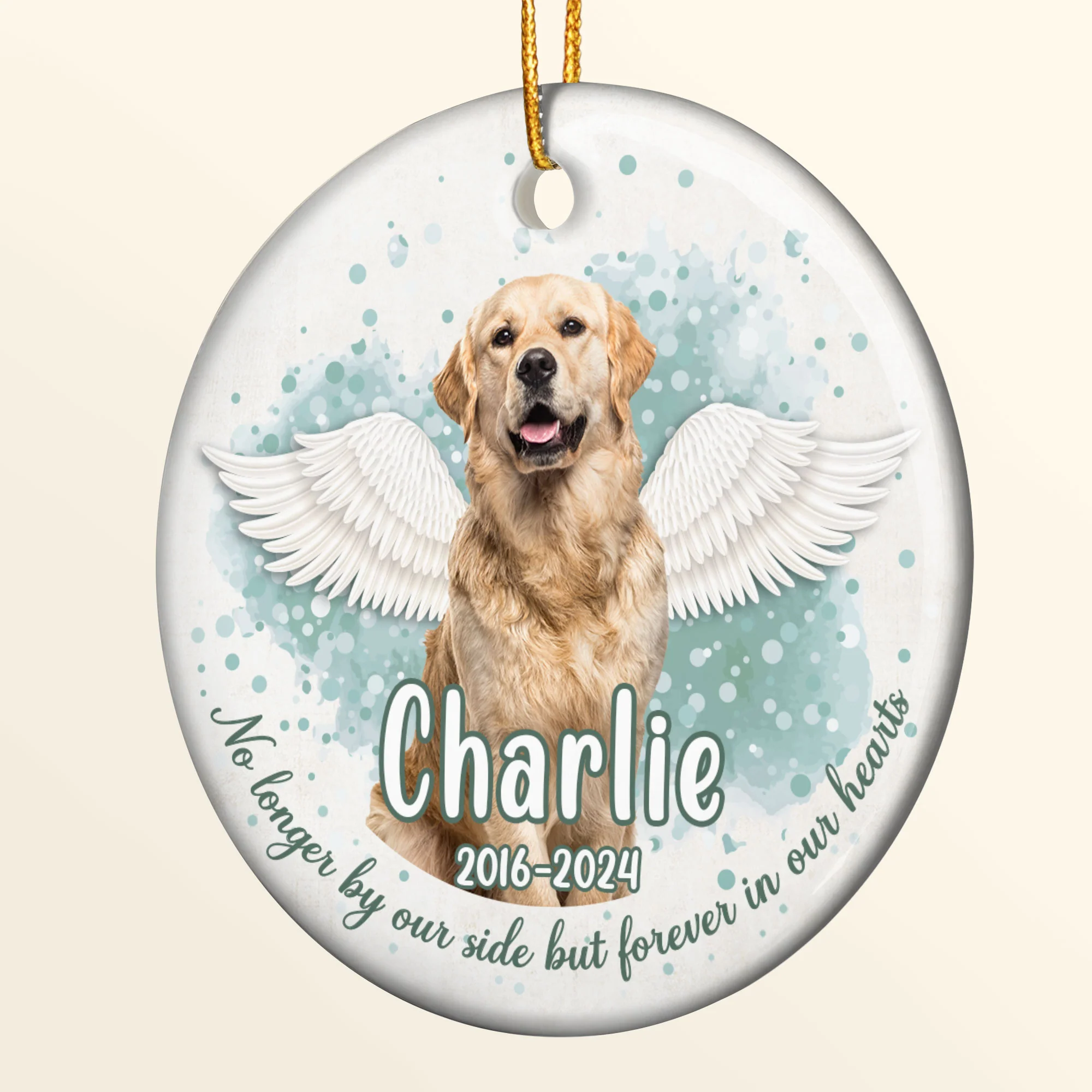 Custom Pet Face Memorial - Personalized Ceramic Photo Ornament - Image 6