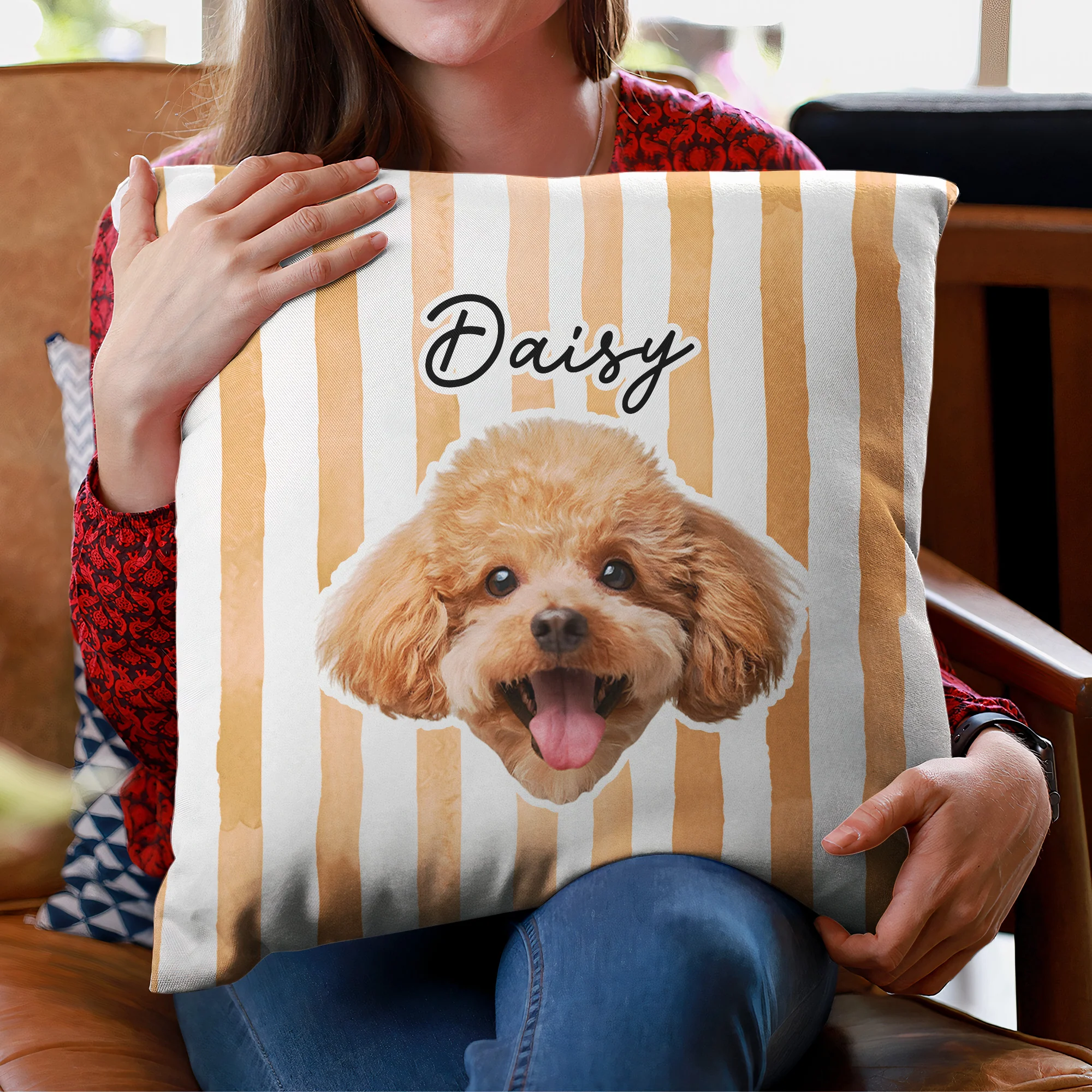 Custom Pet Portrait Dog Lover Cat Lover Gift - Personalized Photo Pillow (Insert Included) - Image 5