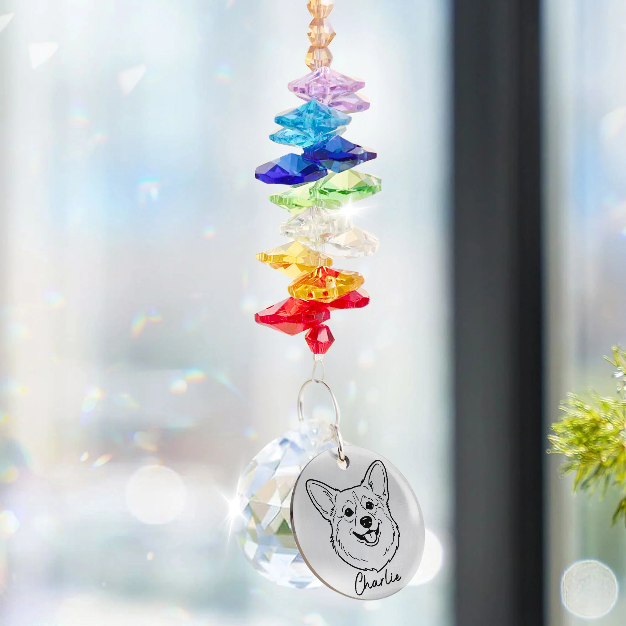 Custom Pet Portrait Memorial Gift For Pet Lovers - Personalized Suncatcher - Image 4