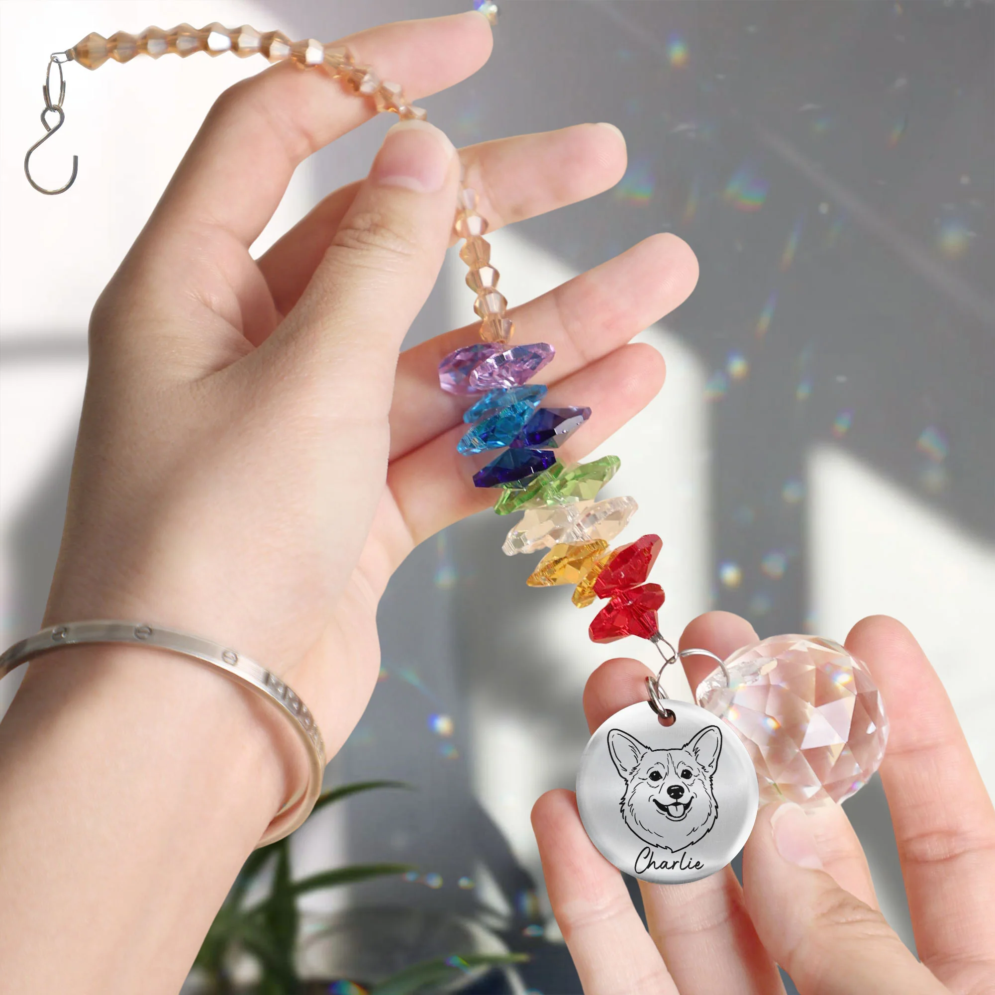 Custom Pet Portrait Memorial Gift For Pet Lovers - Personalized Suncatcher - Image 5