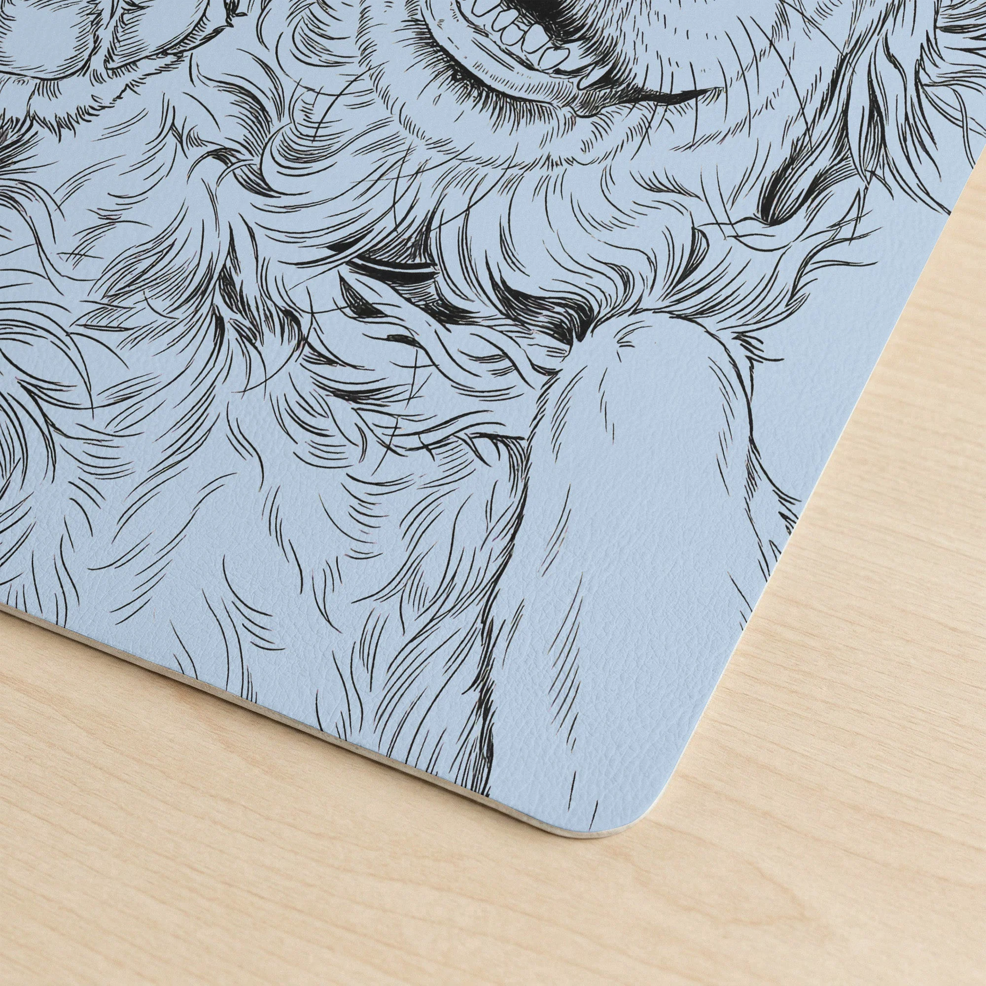 Custom Pet Portrait Sketch Line Art Gift For Pet Lovers - Personalized Desk Mat - Image 6