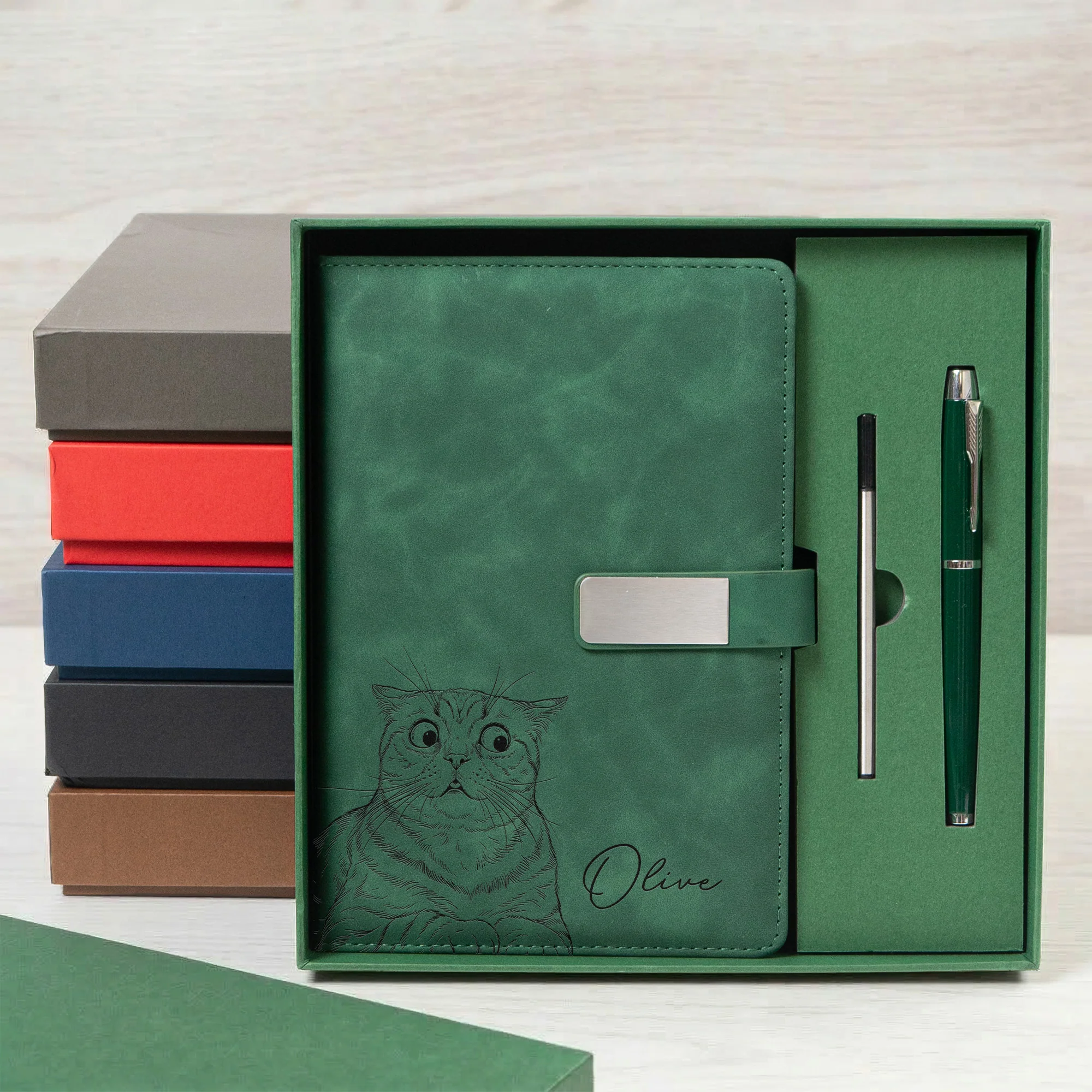Custom Pet Portrait Sketch Line Art - Personalized Notebook Set - Image 7
