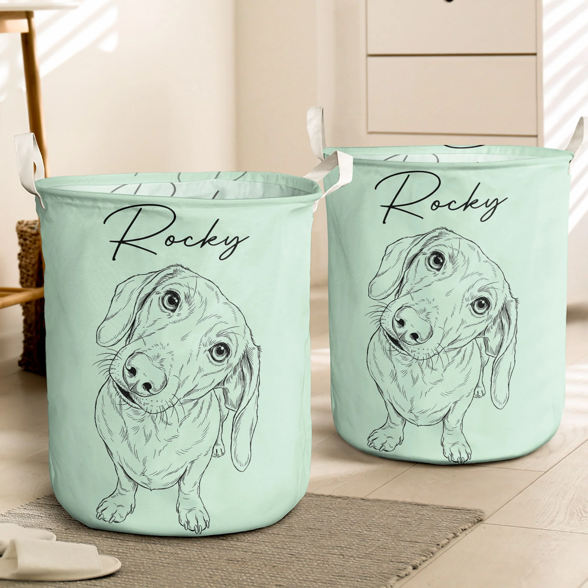 Custom Pet Toy Basket For Dog, Cat - Personalized Laundry Basket - Image 2