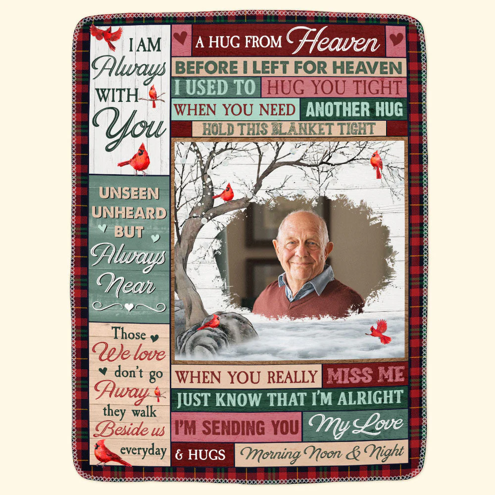 Custom Photo A Hug From Heaven - Personalized Memory Photo Blanket - Image 4