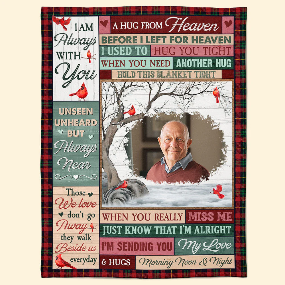 Custom Photo A Hug From Heaven - Personalized Memory Photo Blanket - Image 9