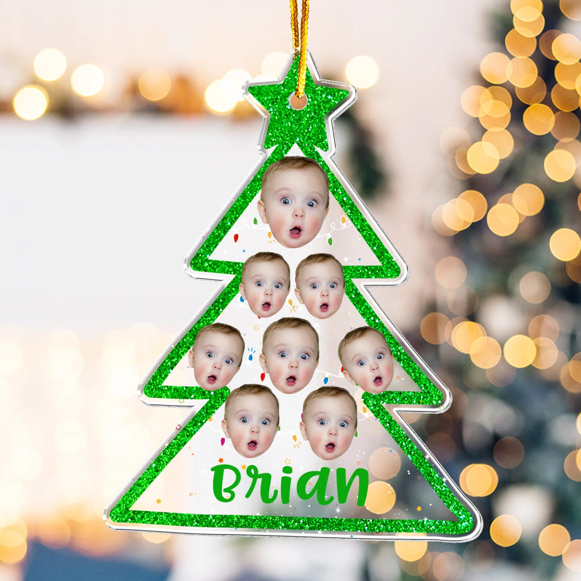 Custom Photo Christmas Tree - Personalized Acrylic Photo Ornament - Image 5