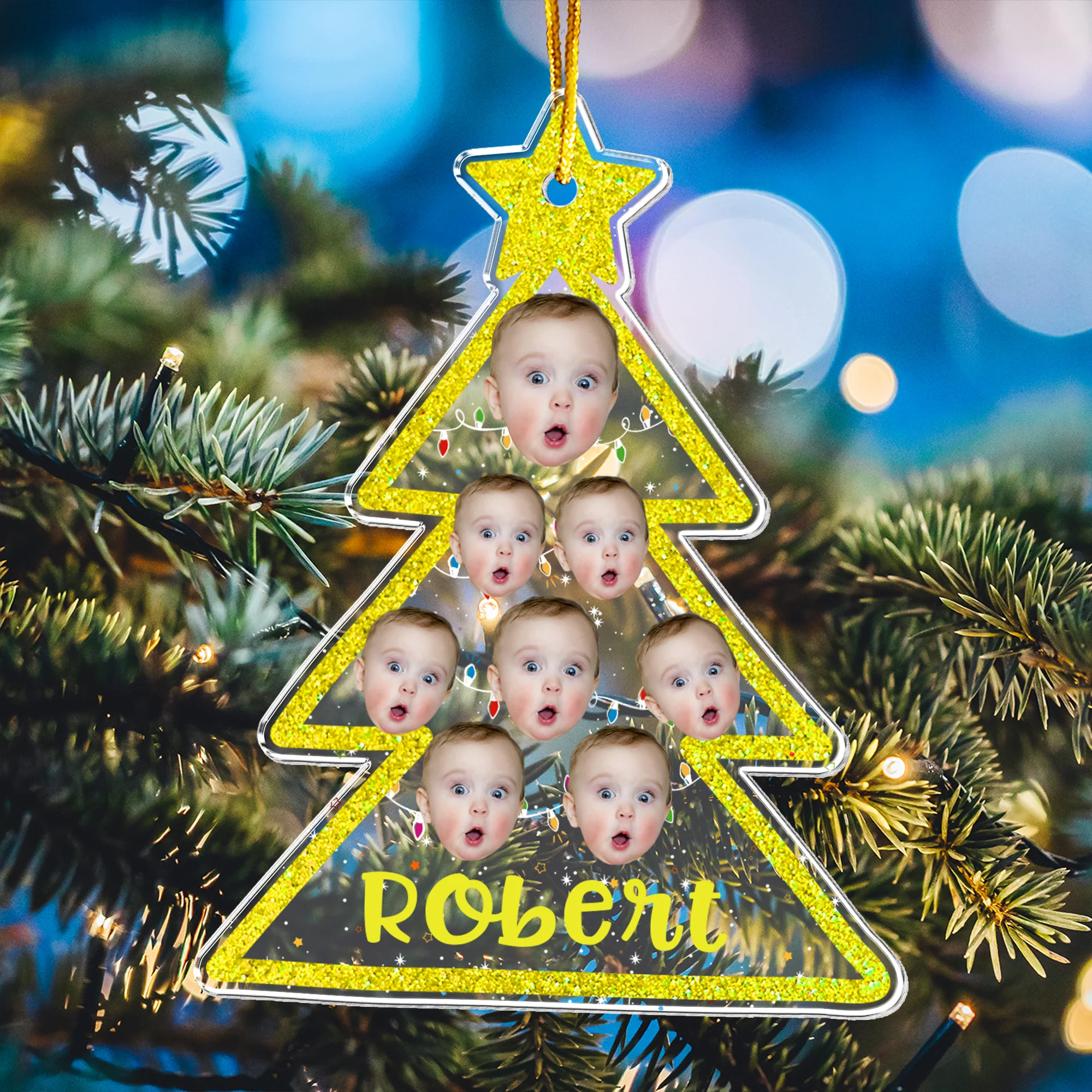 Custom Photo Christmas Tree - Personalized Acrylic Photo Ornament - Image 6