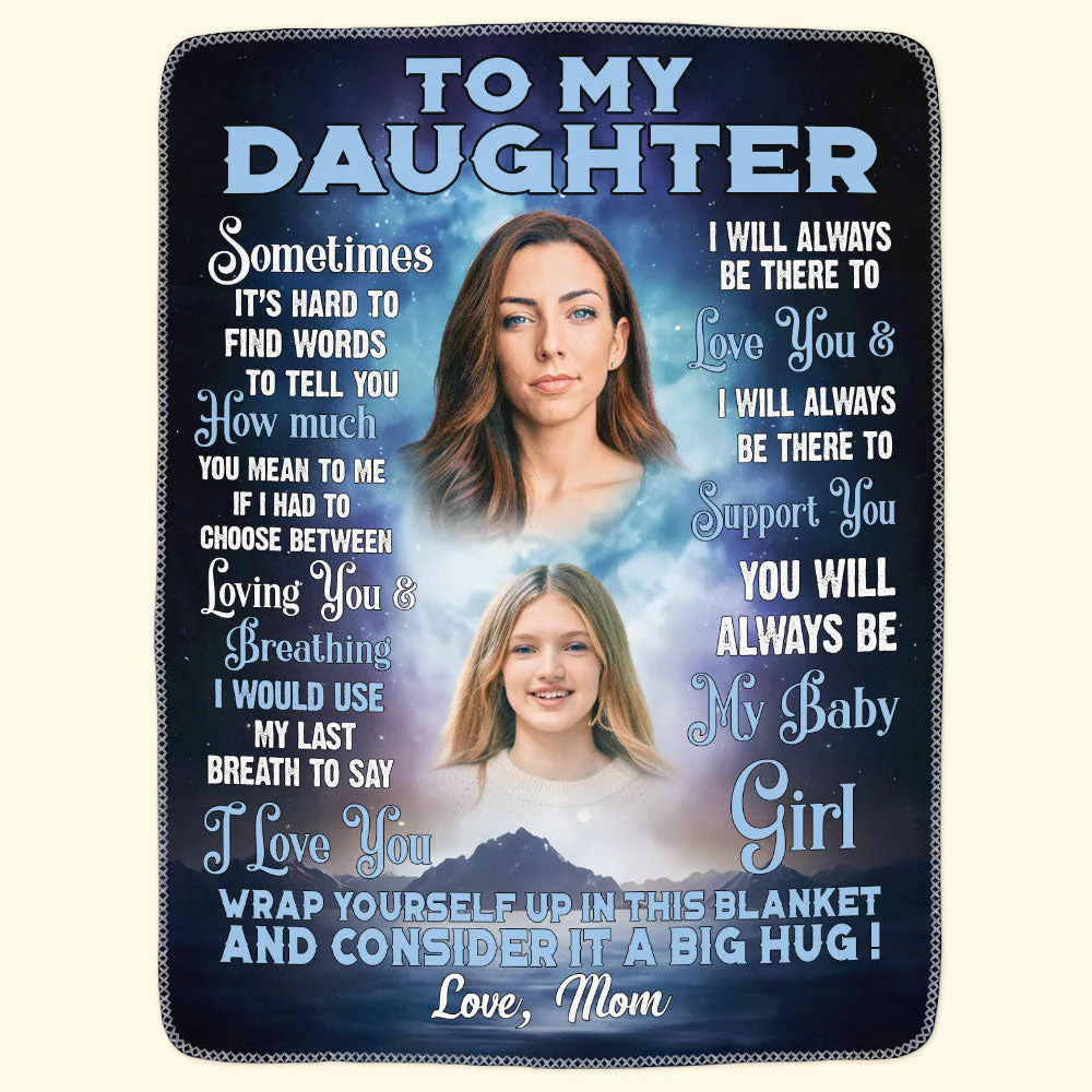 Custom Photo Daughter Blanket - Personalized Photo Blanket - Image 5