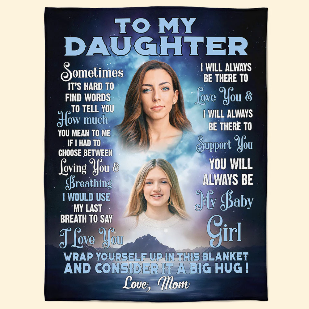 Custom Photo Daughter Blanket - Personalized Photo Blanket - Image 9