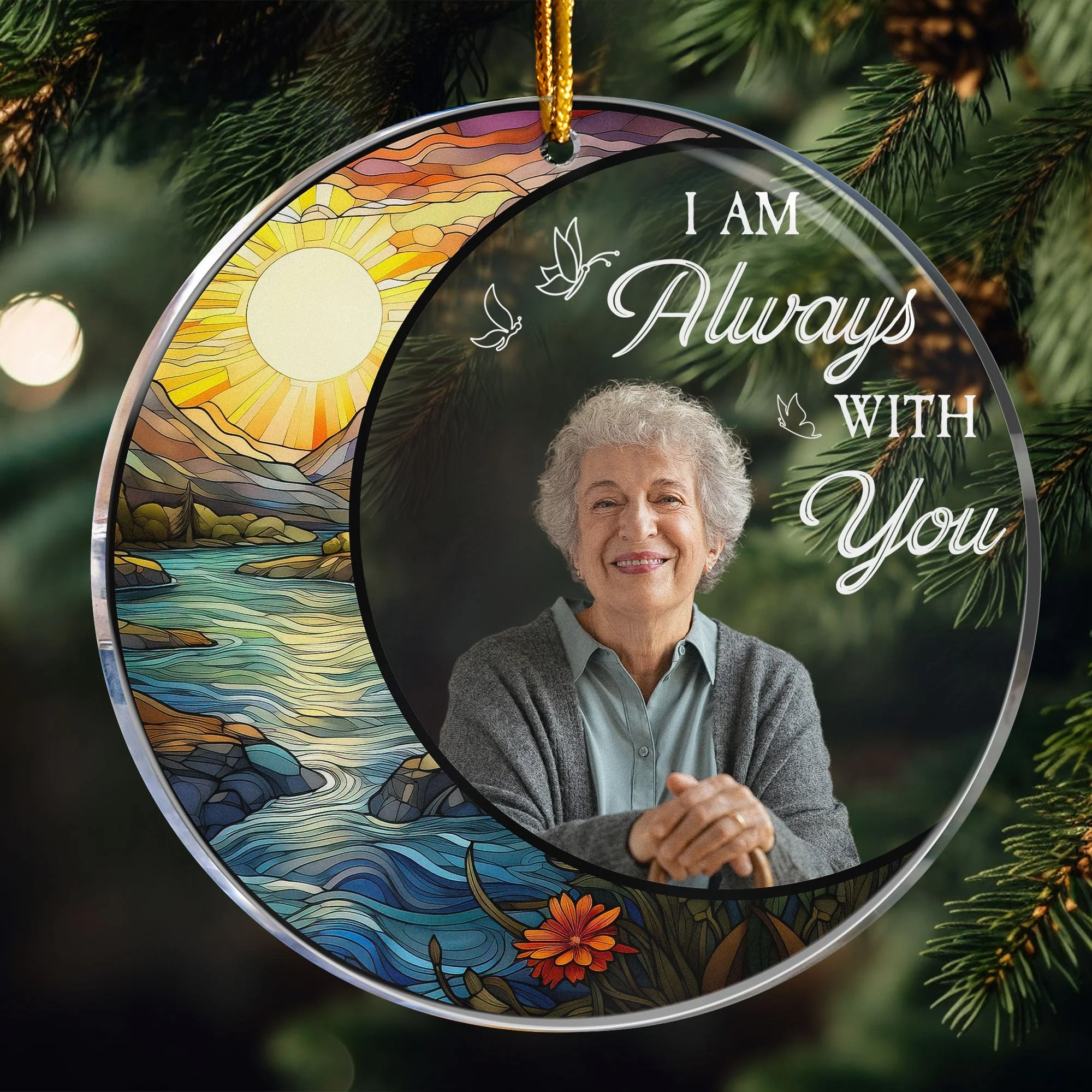 Custom Photo Fishing In Heaven - Personalized Acrylic Photo Ornament - Image 6