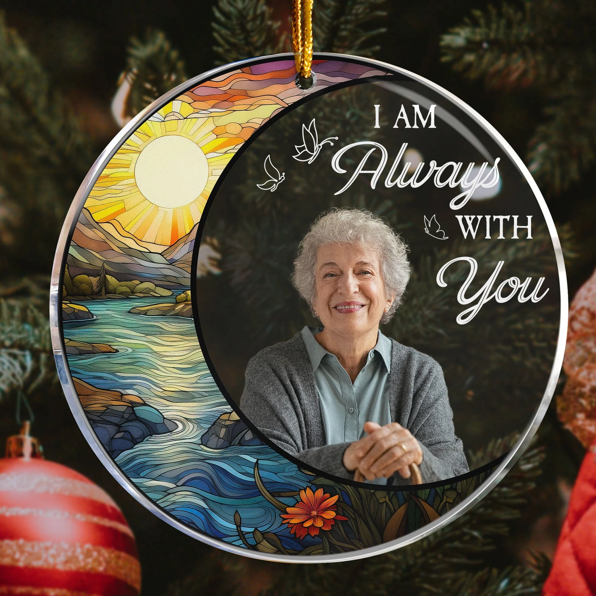Custom Photo Fishing In Heaven - Personalized Acrylic Photo Ornament - Image 8