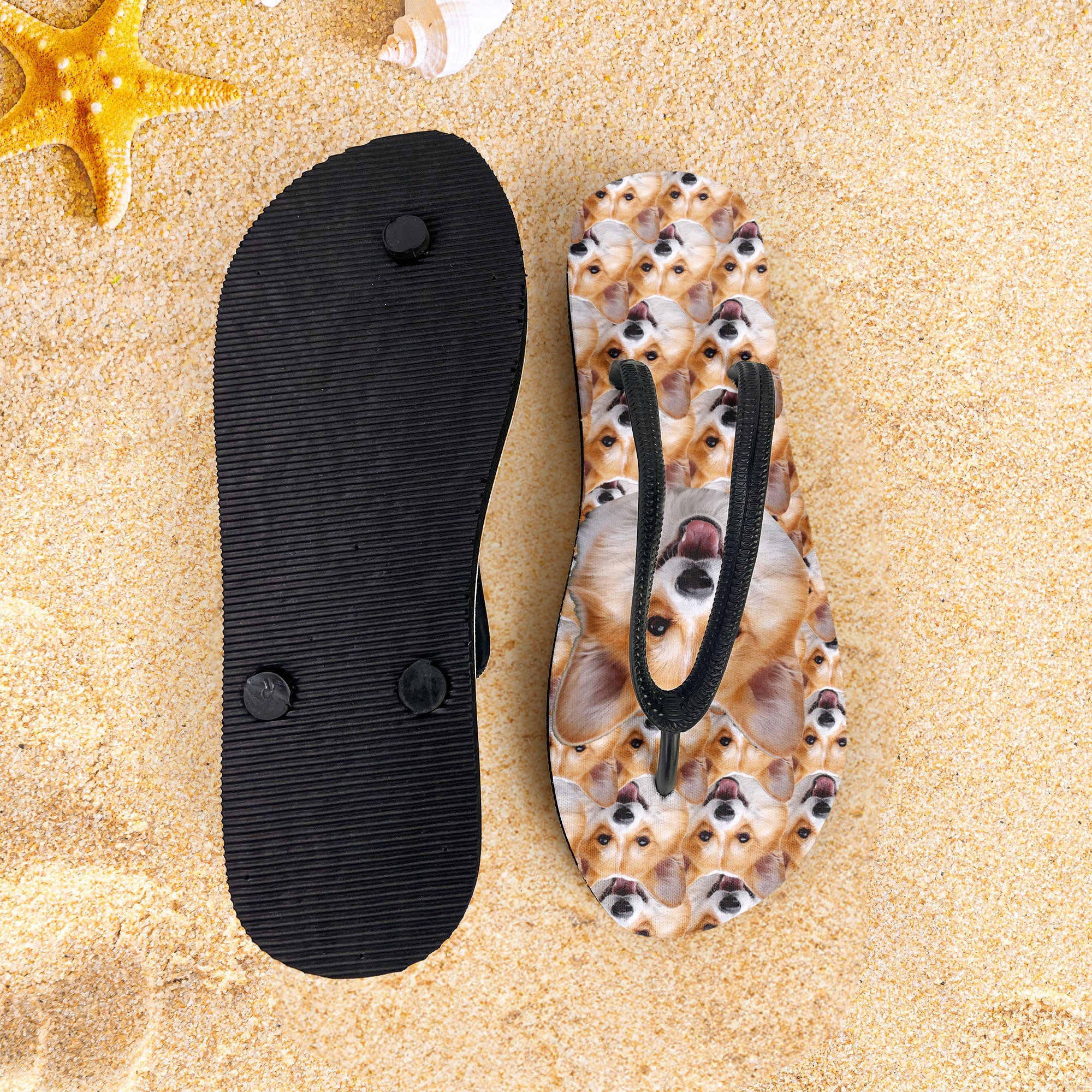 Custom Photo Funny Summer Gift - Personalized Photo Flip Flops - Image 5